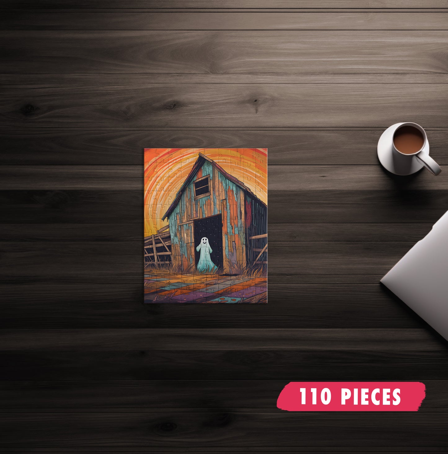 Happy Ghost | Colorful Barn Puzzle