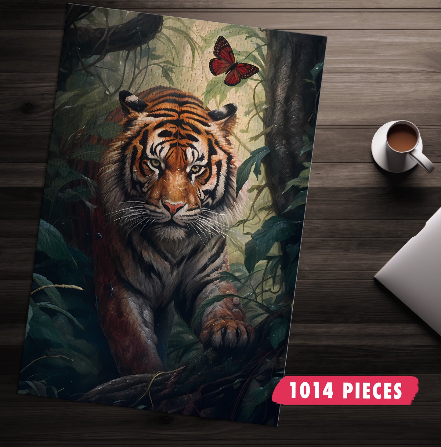Tiger & Butterfly Jigsaw Puzzle