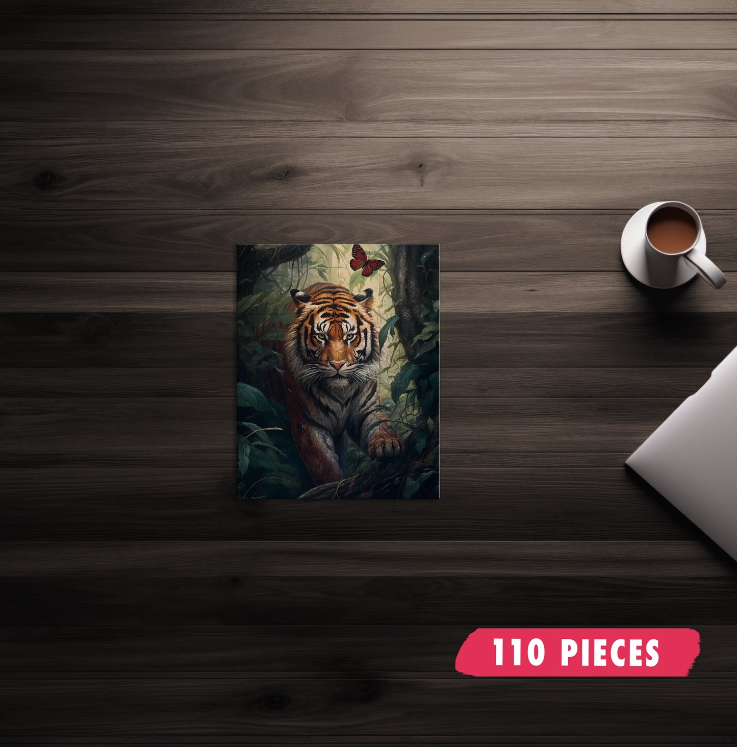 Tiger & Butterfly Jigsaw Puzzle