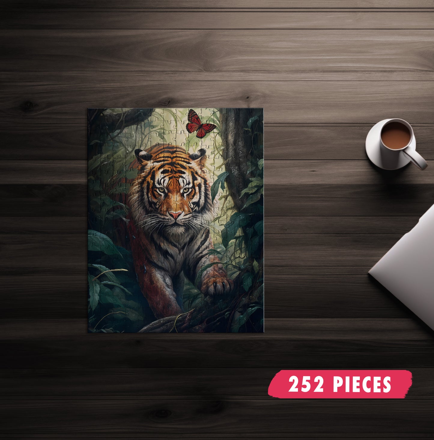 Tiger & Butterfly Jigsaw Puzzle