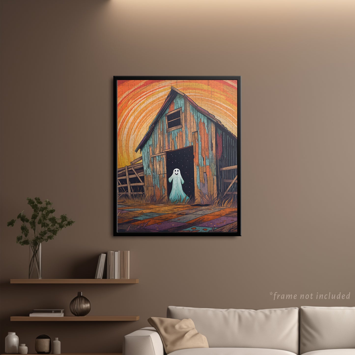 Happy Ghost | Colorful Barn Puzzle