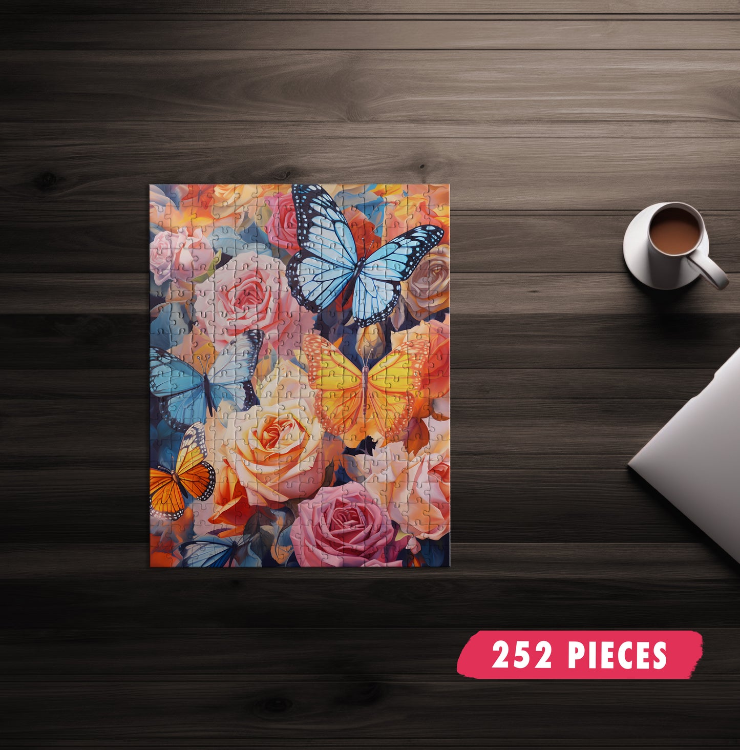 Roses and Butterfly's Jigsaw Puzzle