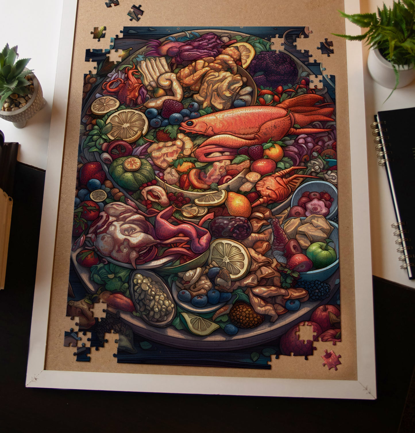 Exotic Seafood Platter Jigsaw Puzzle