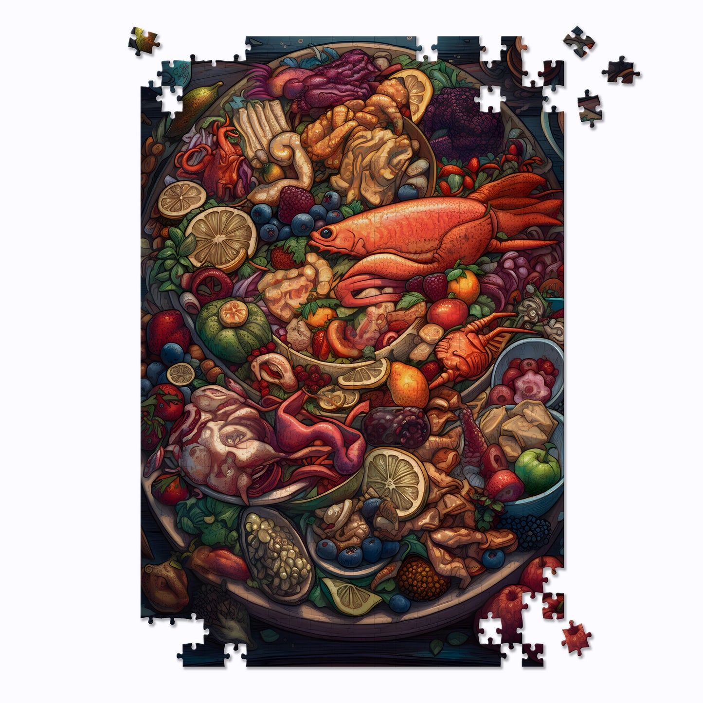 Exotic Seafood Platter Jigsaw Puzzle