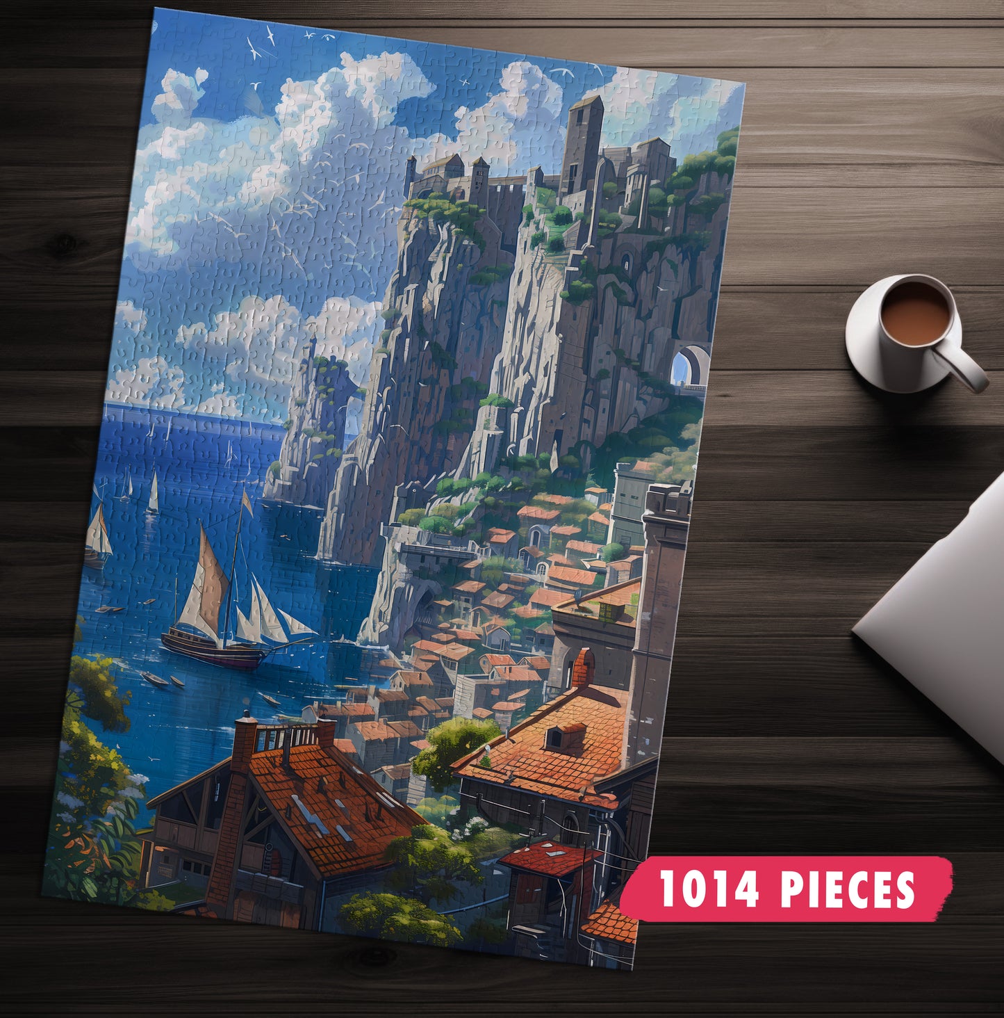 Bayside Fishing Village Jigsaw Puzzle