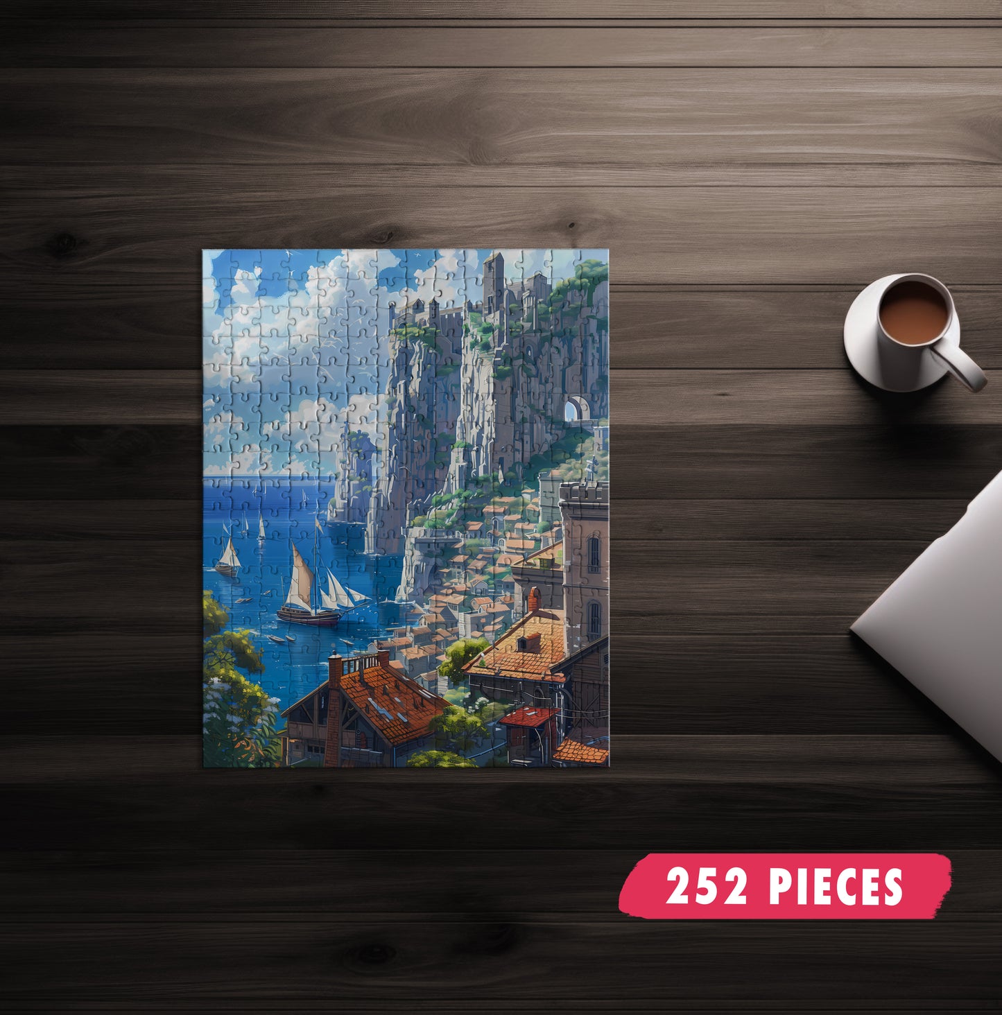 Bayside Fishing Village Jigsaw Puzzle