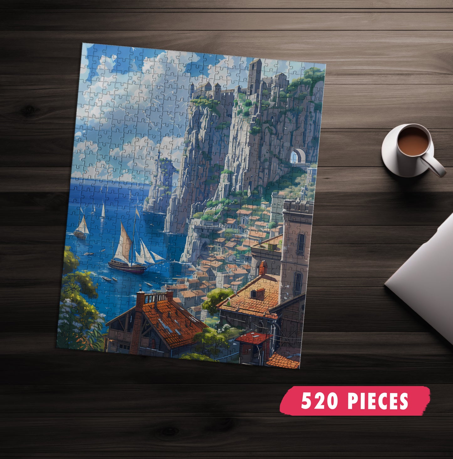 Bayside Fishing Village Jigsaw Puzzle