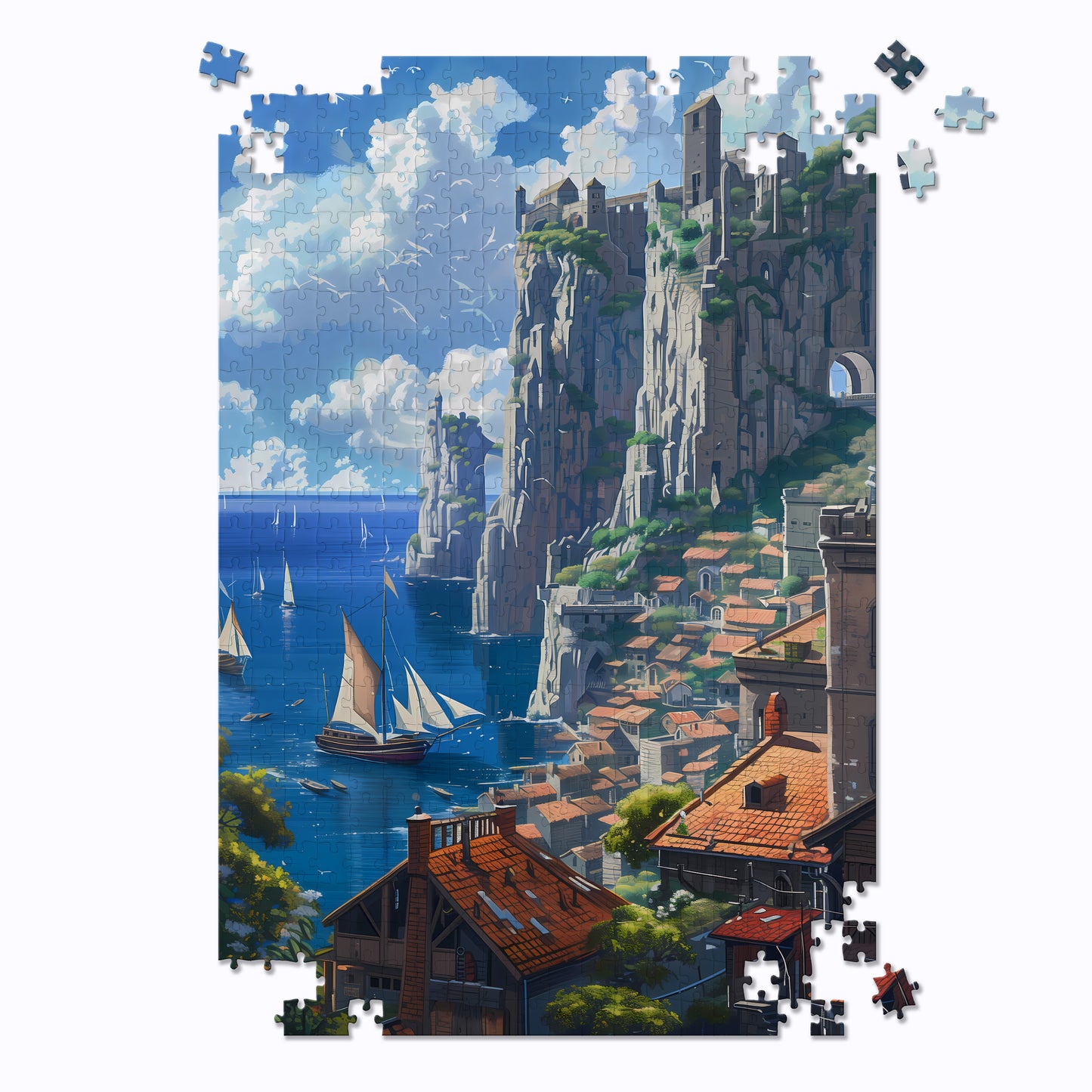 Bayside Fishing Village Jigsaw Puzzle