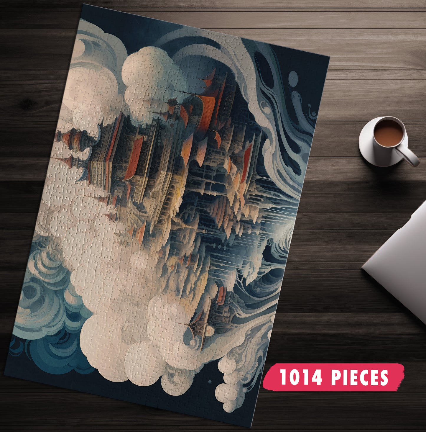 Abstract Cloud City Jigsaw Puzzle