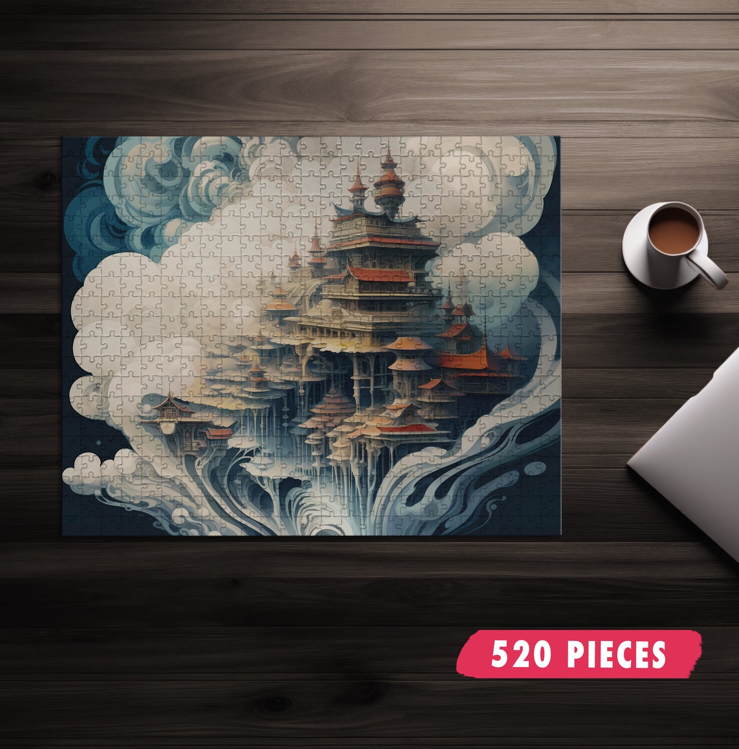 Abstract Cloud City Jigsaw Puzzle
