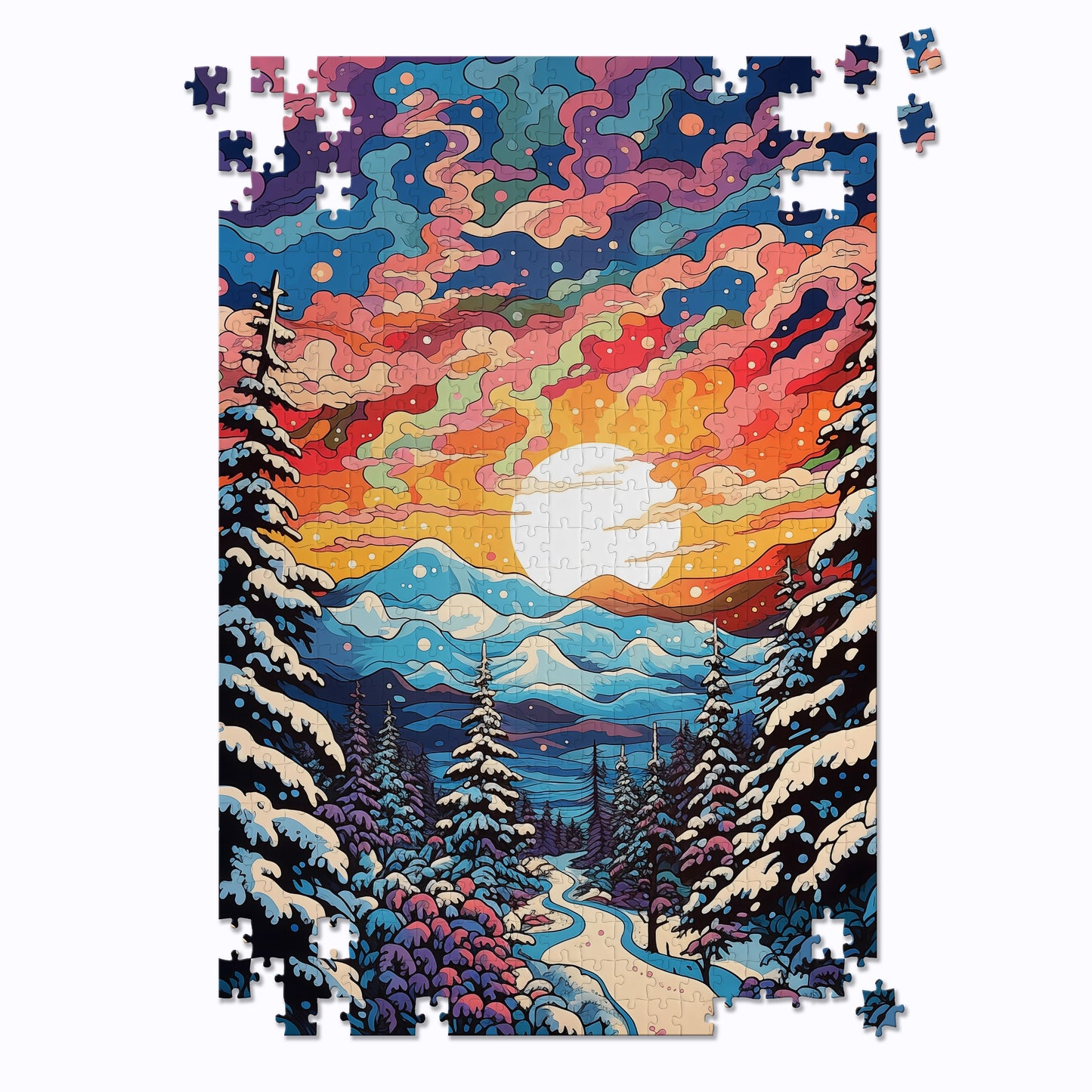 Rainbow Winter Jigsaw Puzzle