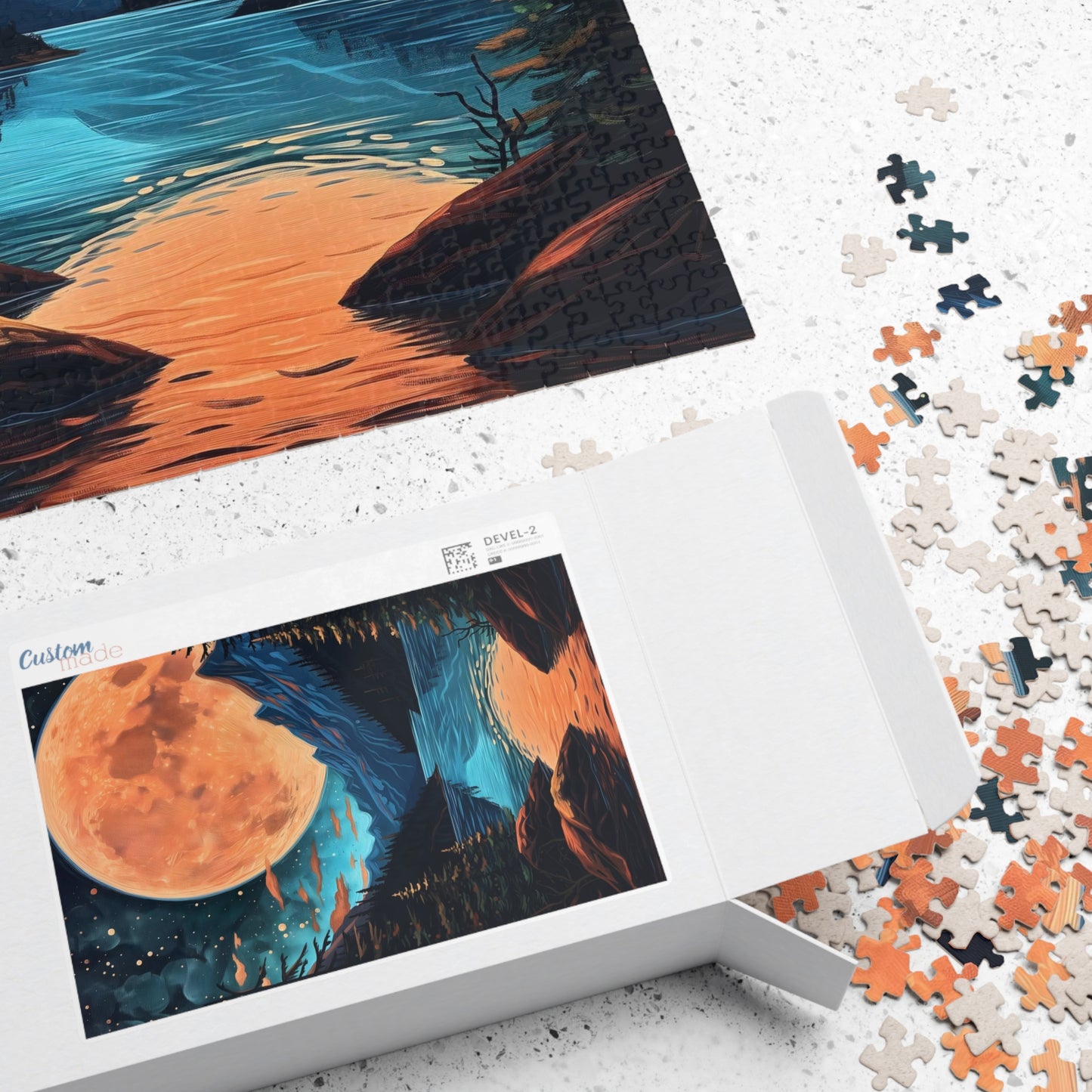 Big Moon Landscape Jigsaw Puzzle