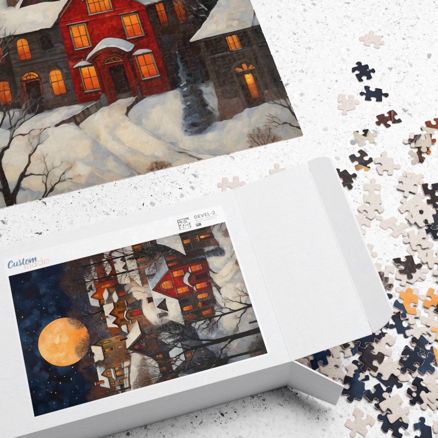 Cozy Winter Town Jigsaw Puzzle