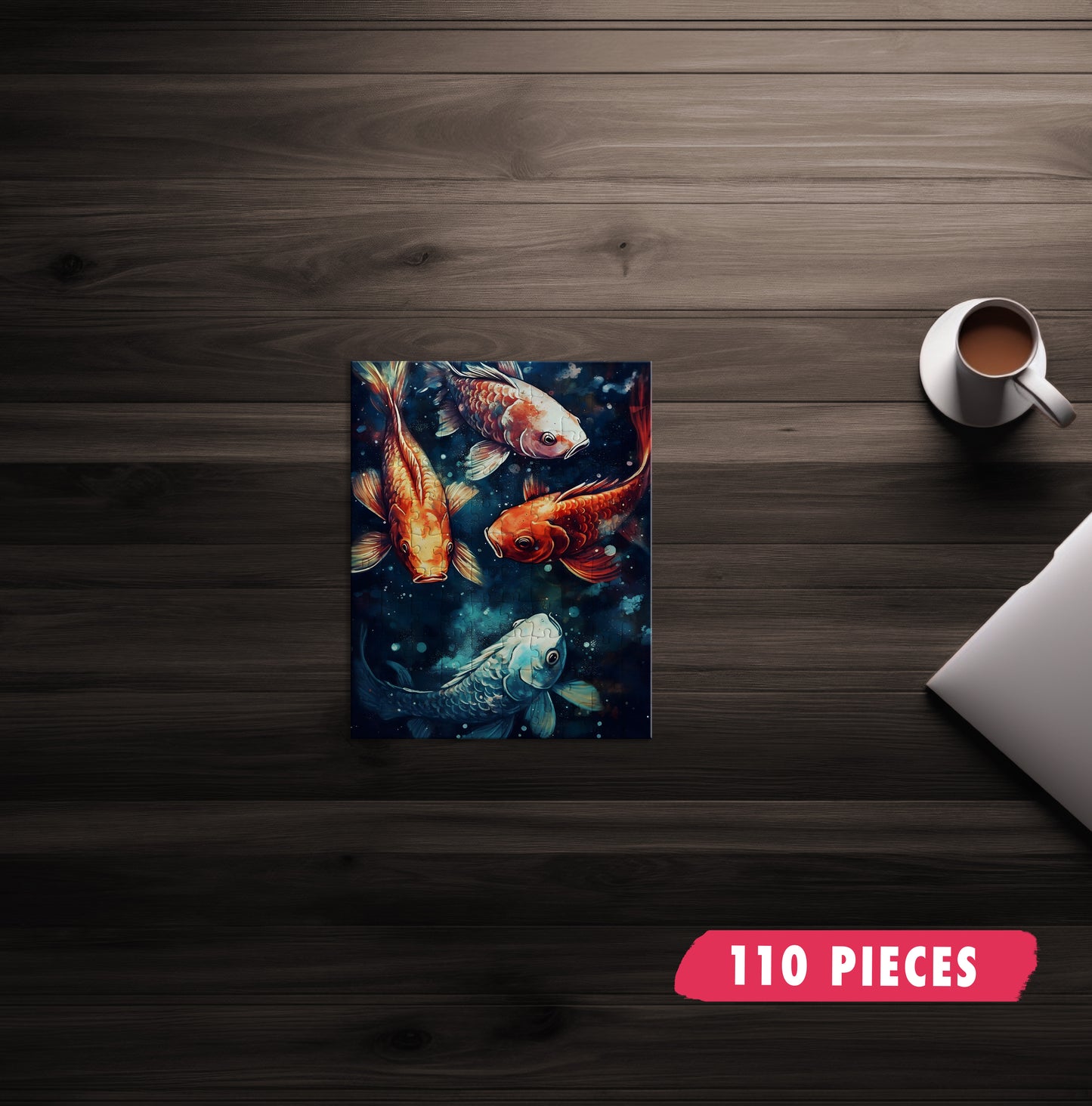 Cosmic Koi Fish Jigsaw Puzzle