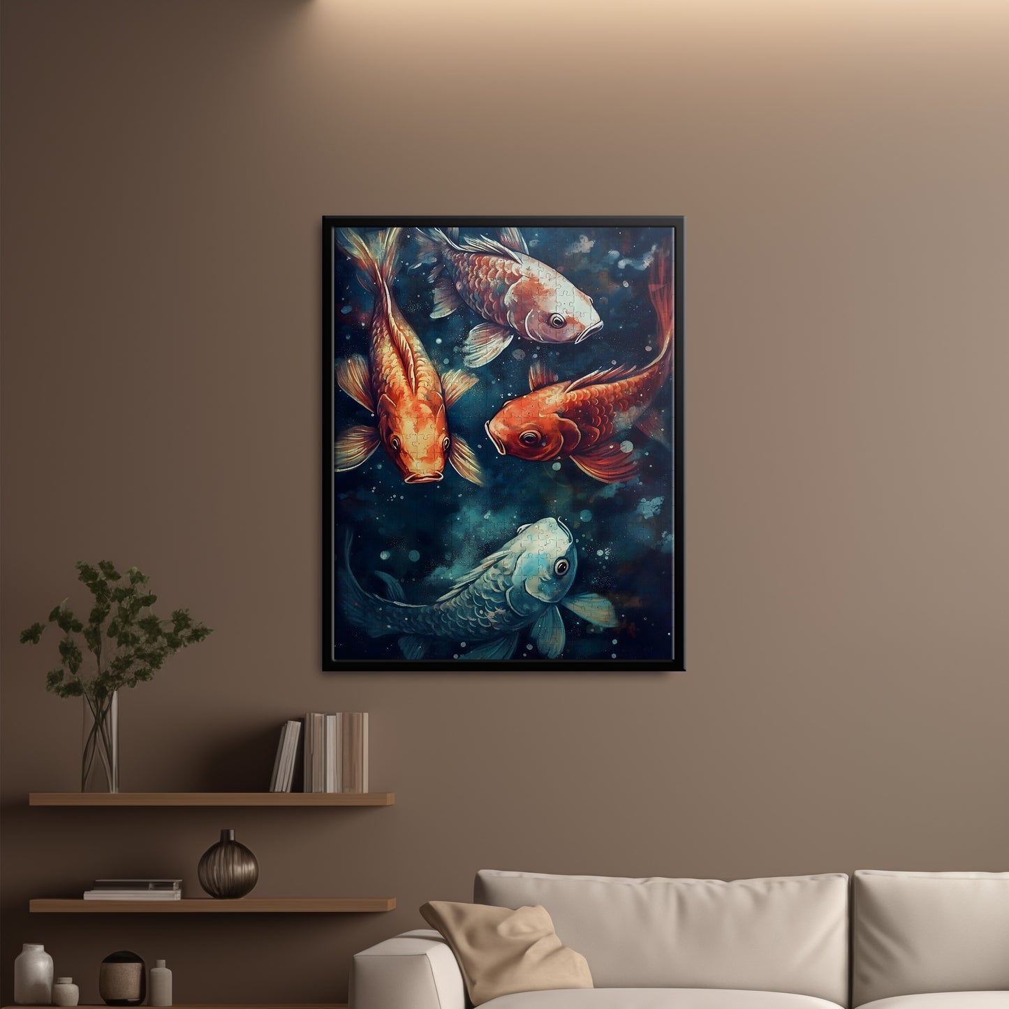 Cosmic Koi Fish Jigsaw Puzzle