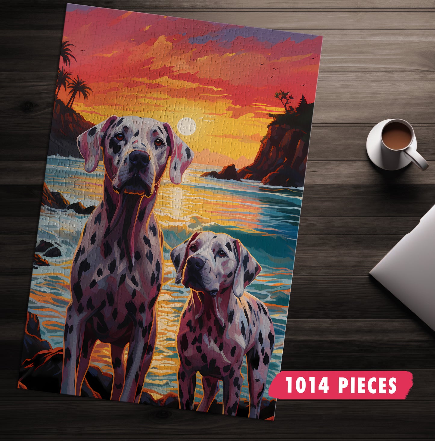 Dalmatians on the Beach Jigsaw Puzzle