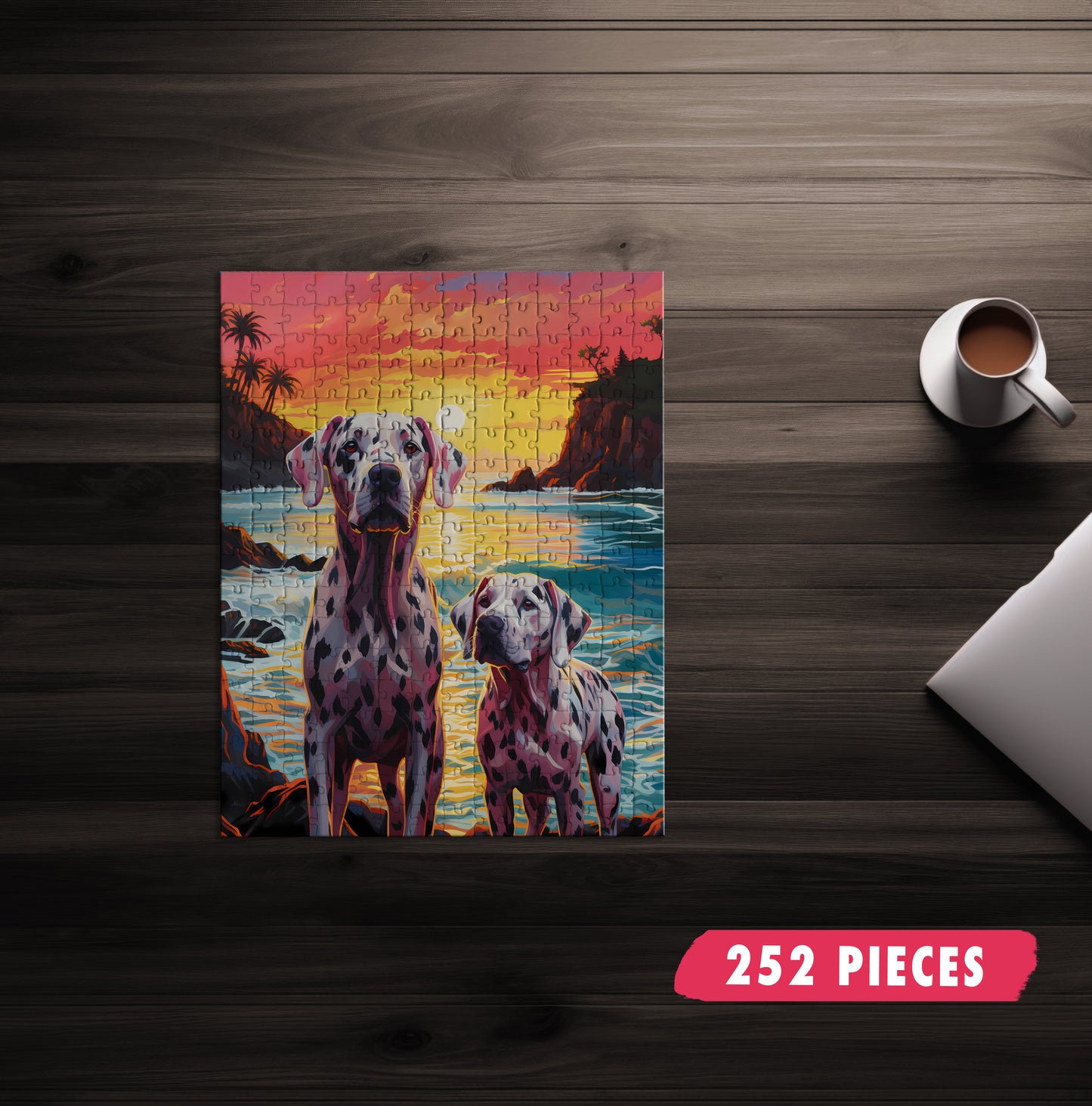 Dalmatians on the Beach Jigsaw Puzzle
