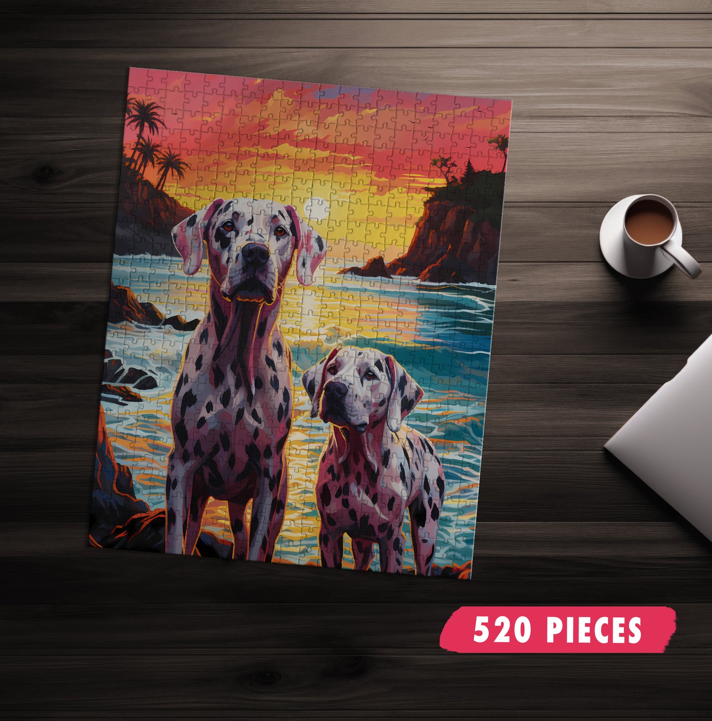 Dalmatians on the Beach Jigsaw Puzzle