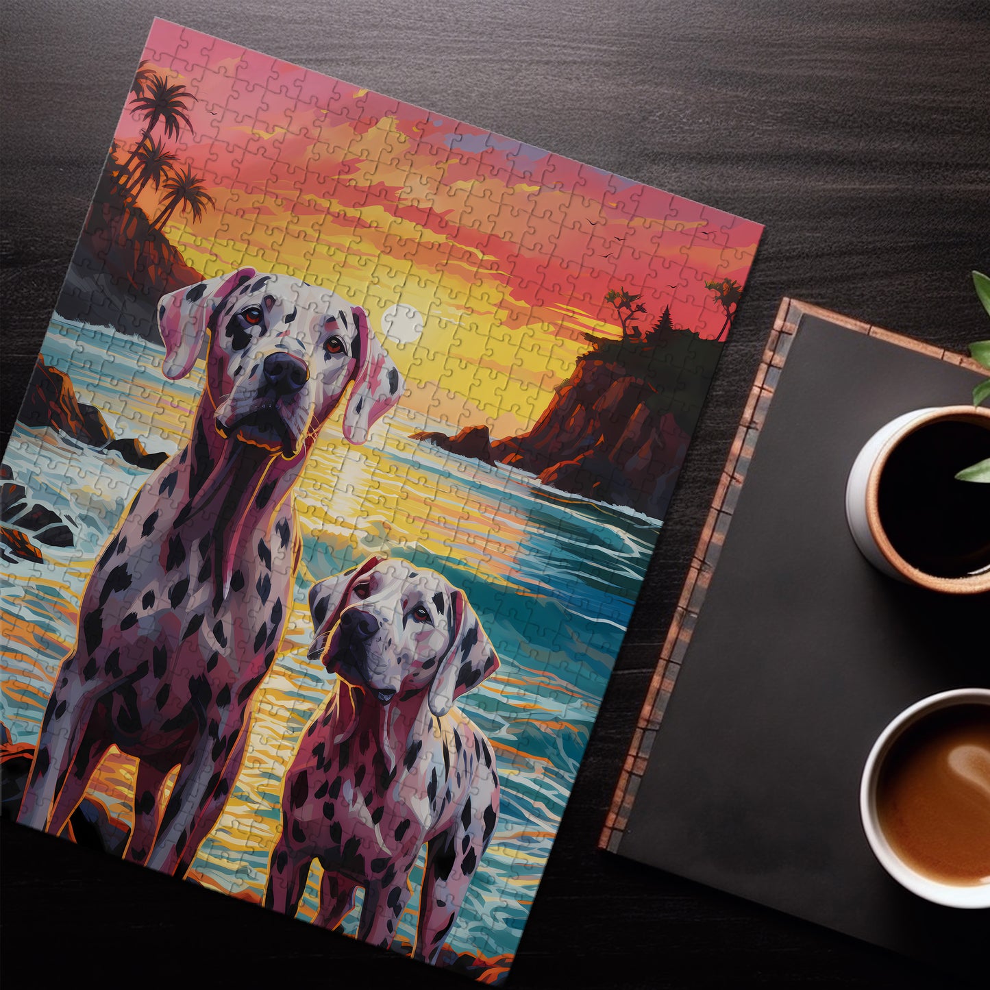 Dalmatians on the Beach Jigsaw Puzzle
