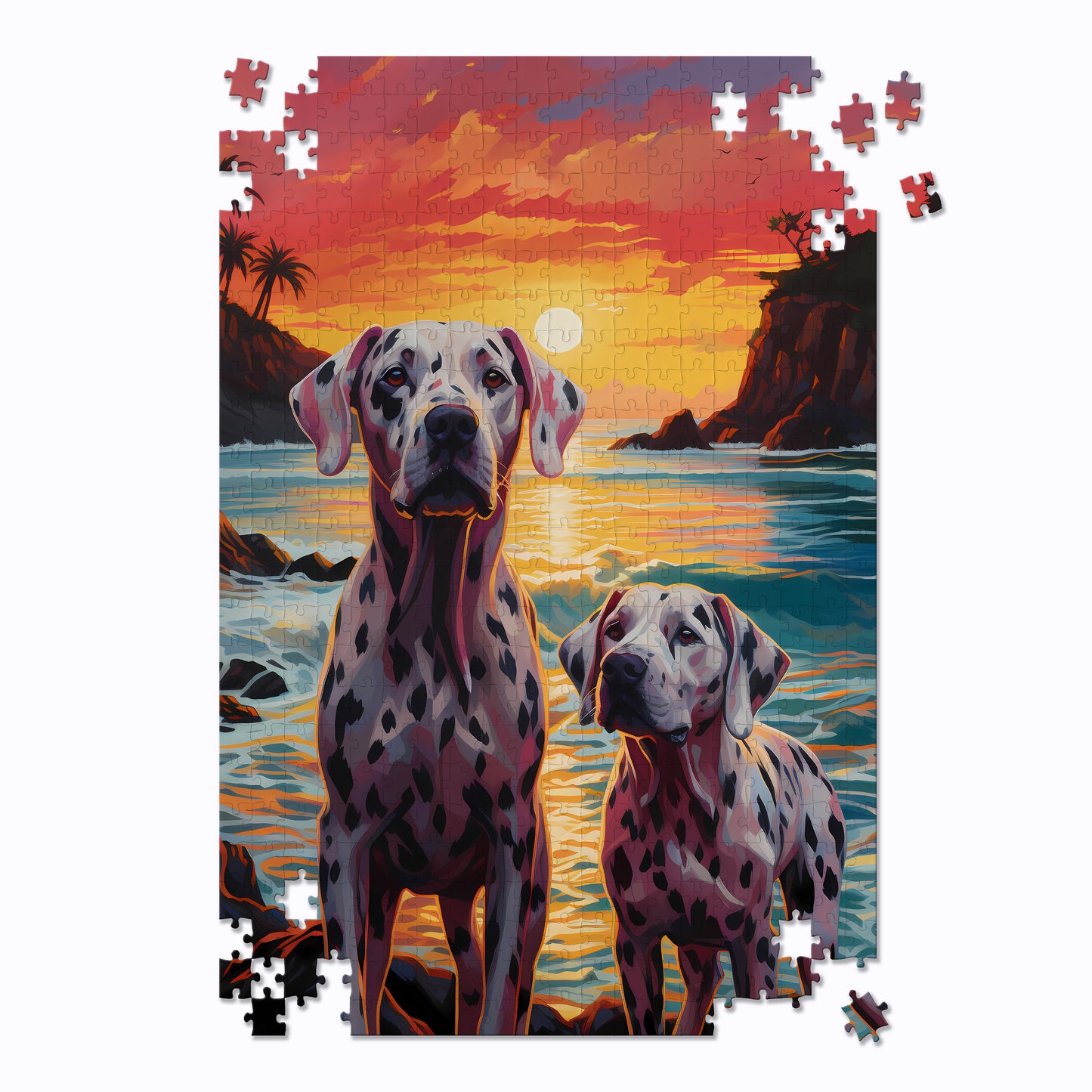 Dalmatians on the Beach Jigsaw Puzzle
