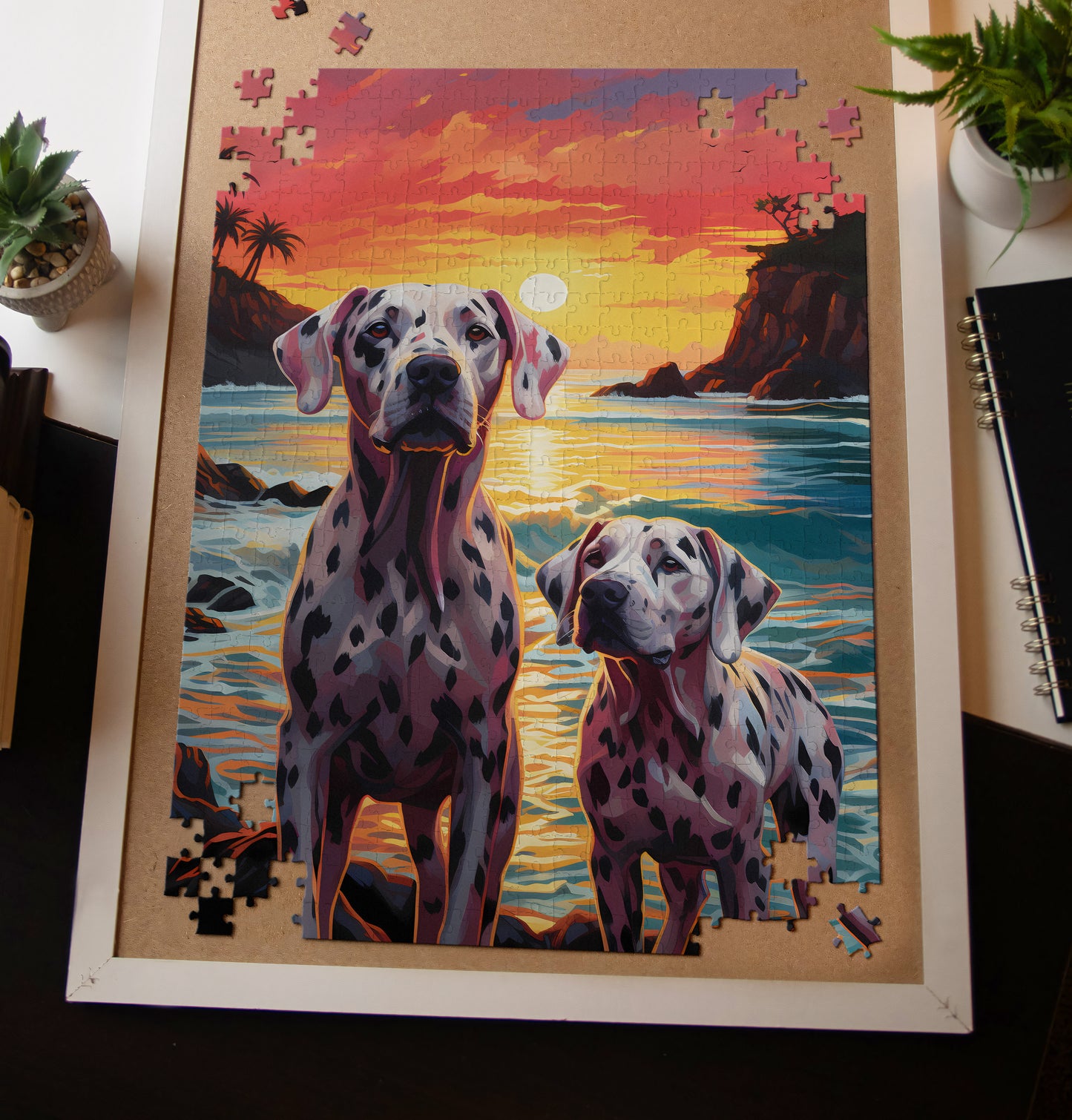 Dalmatians on the Beach Jigsaw Puzzle