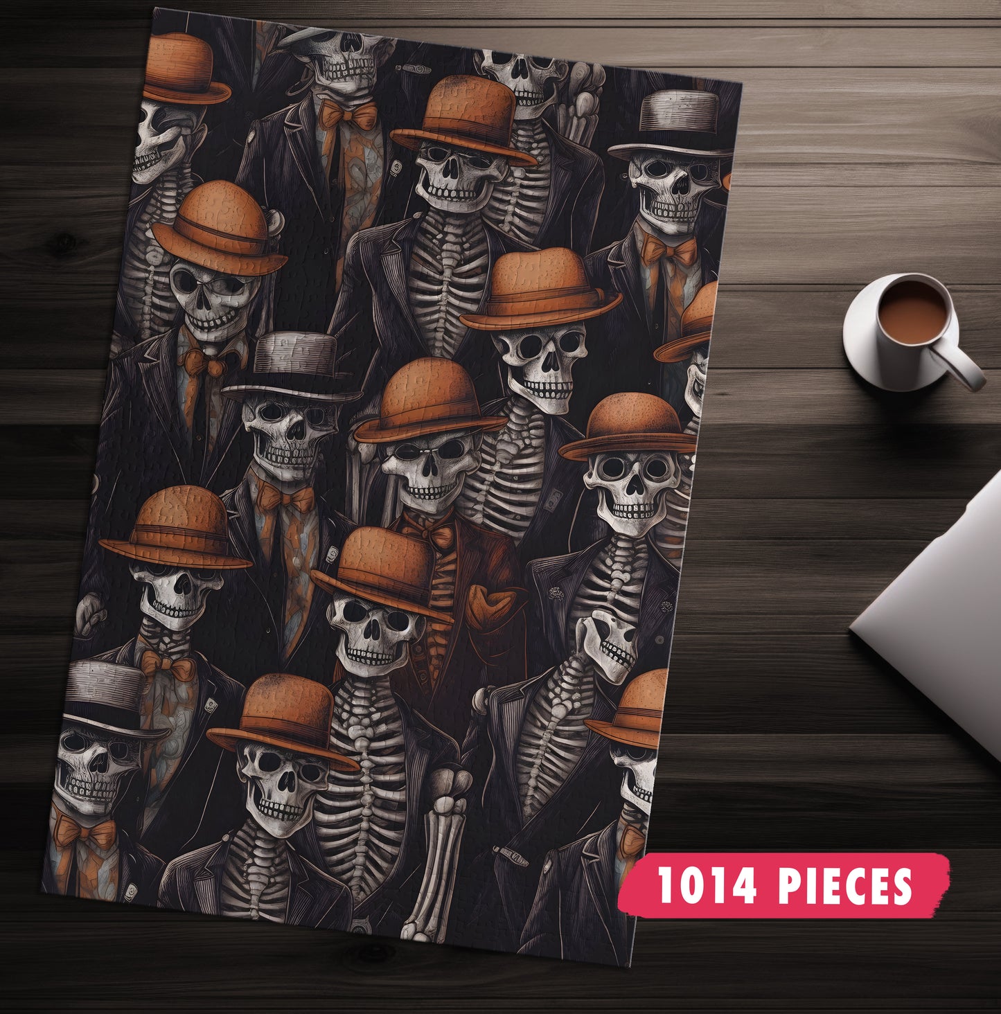 Dapper Skeletons Hard Jigsaw Puzzle