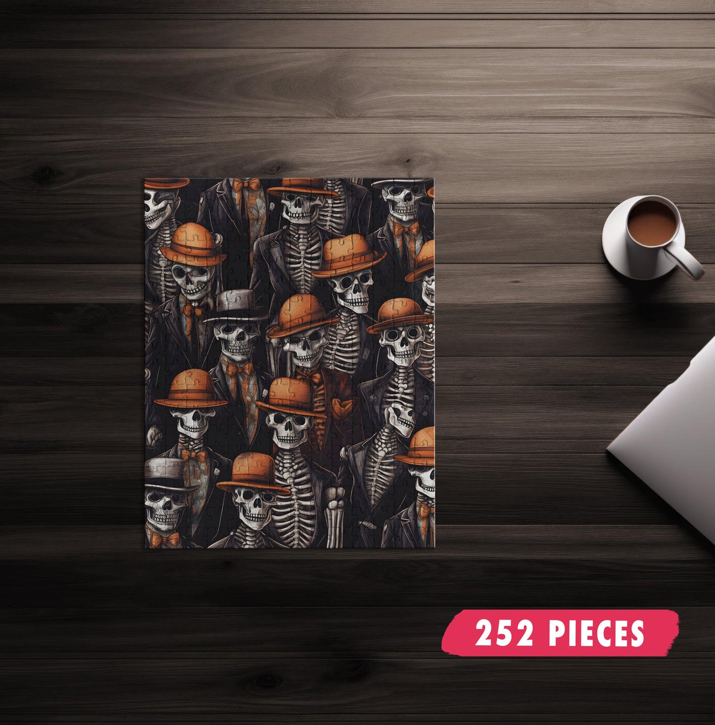 Dapper Skeletons Hard Jigsaw Puzzle