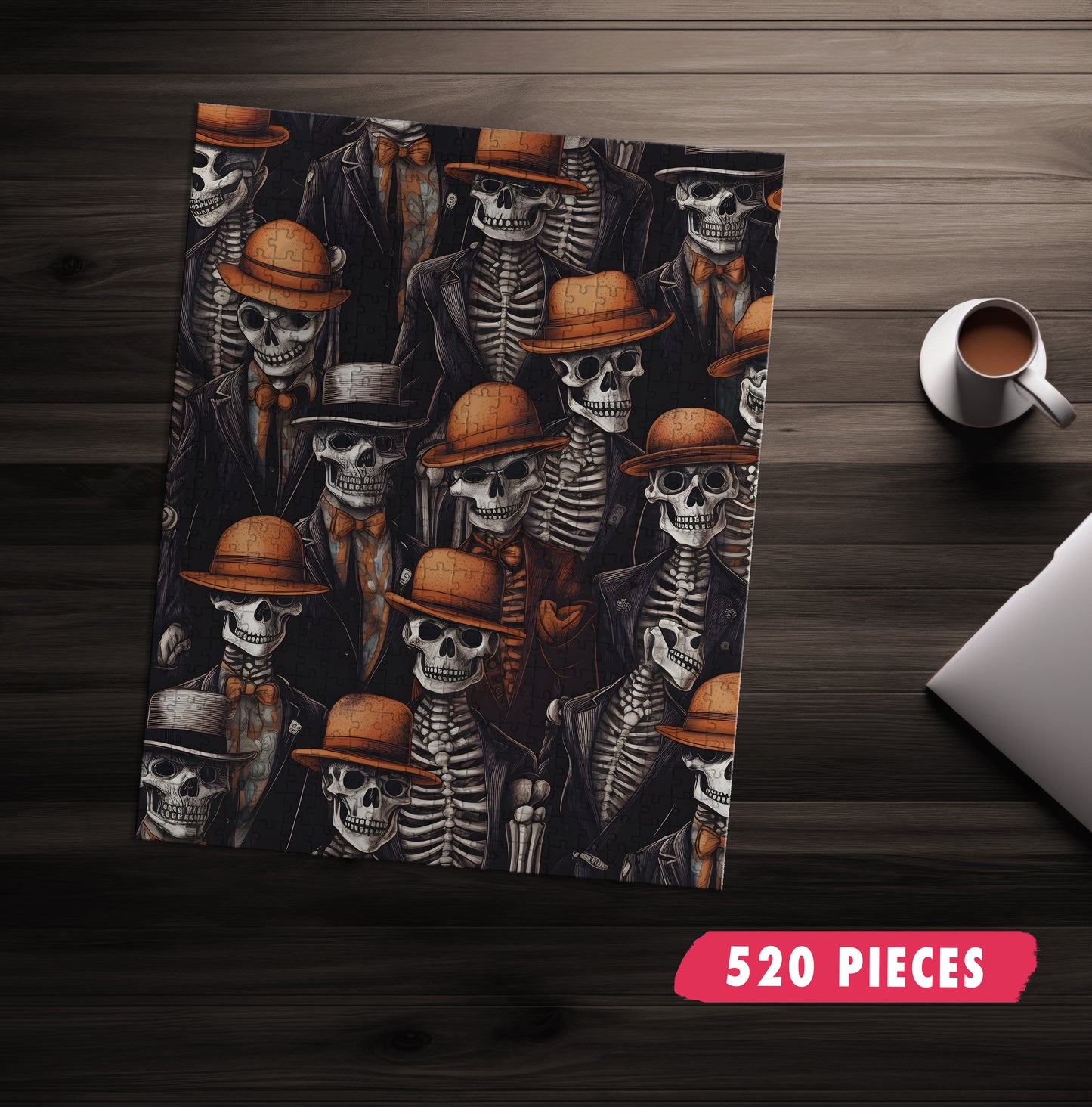 Dapper Skeletons Hard Jigsaw Puzzle