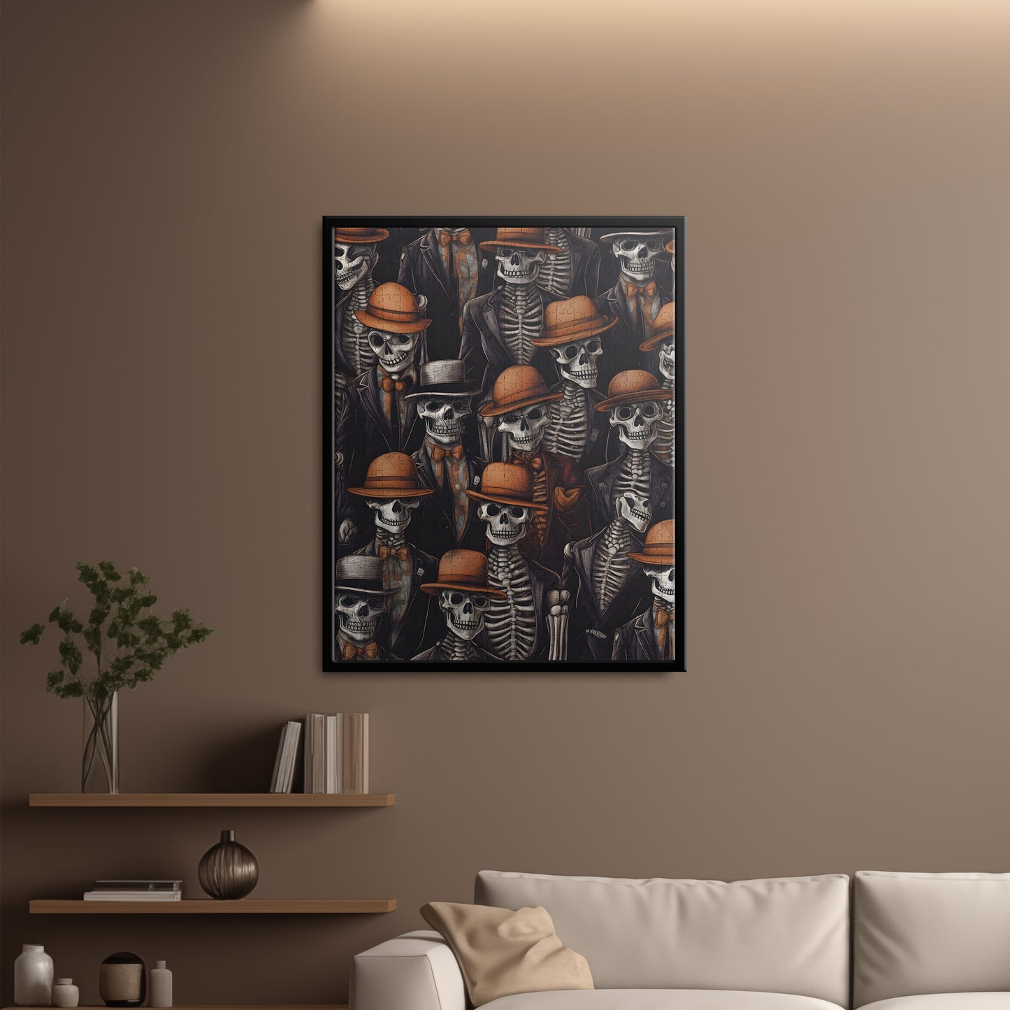 Dapper Skeletons Hard Jigsaw Puzzle