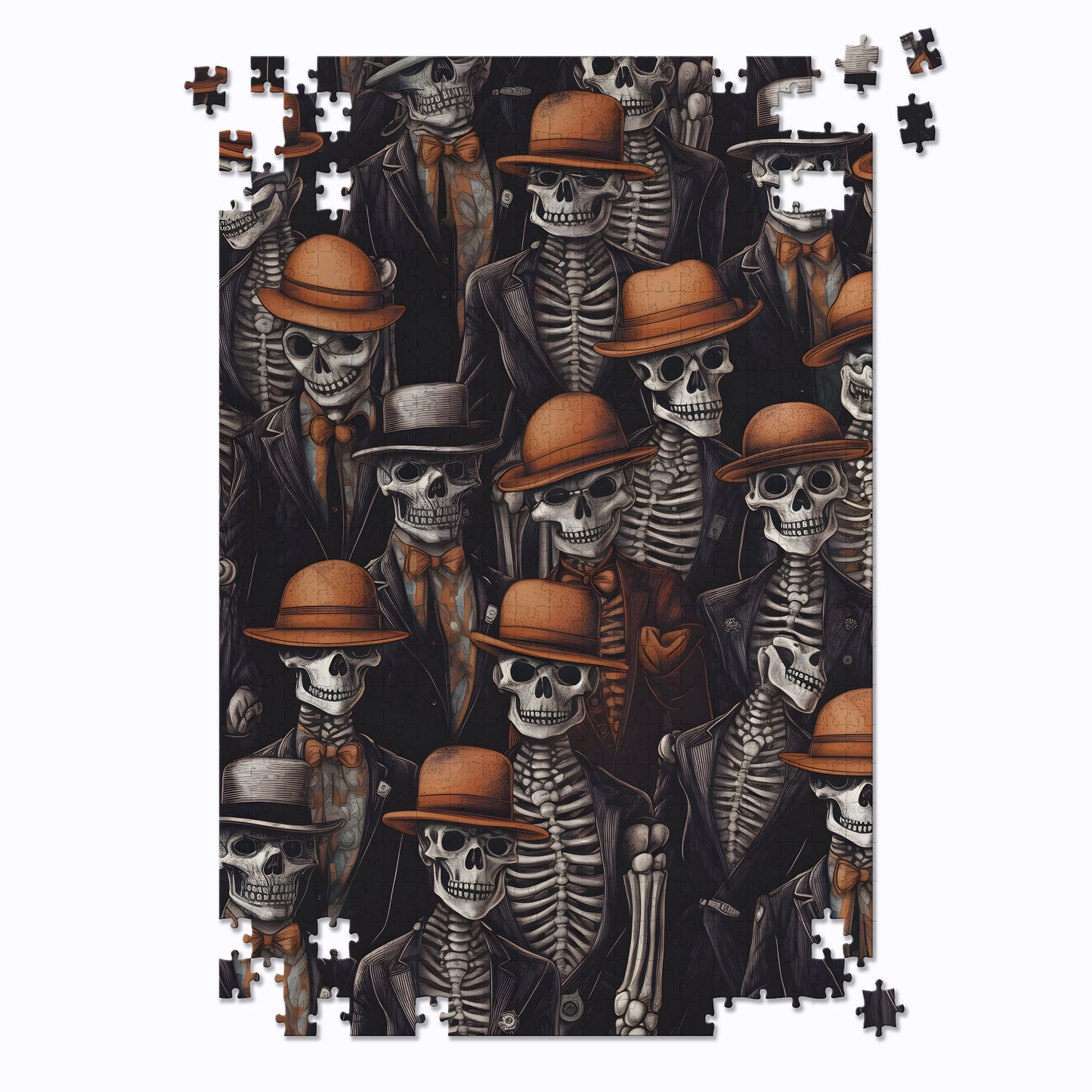 Dapper Skeletons Hard Jigsaw Puzzle