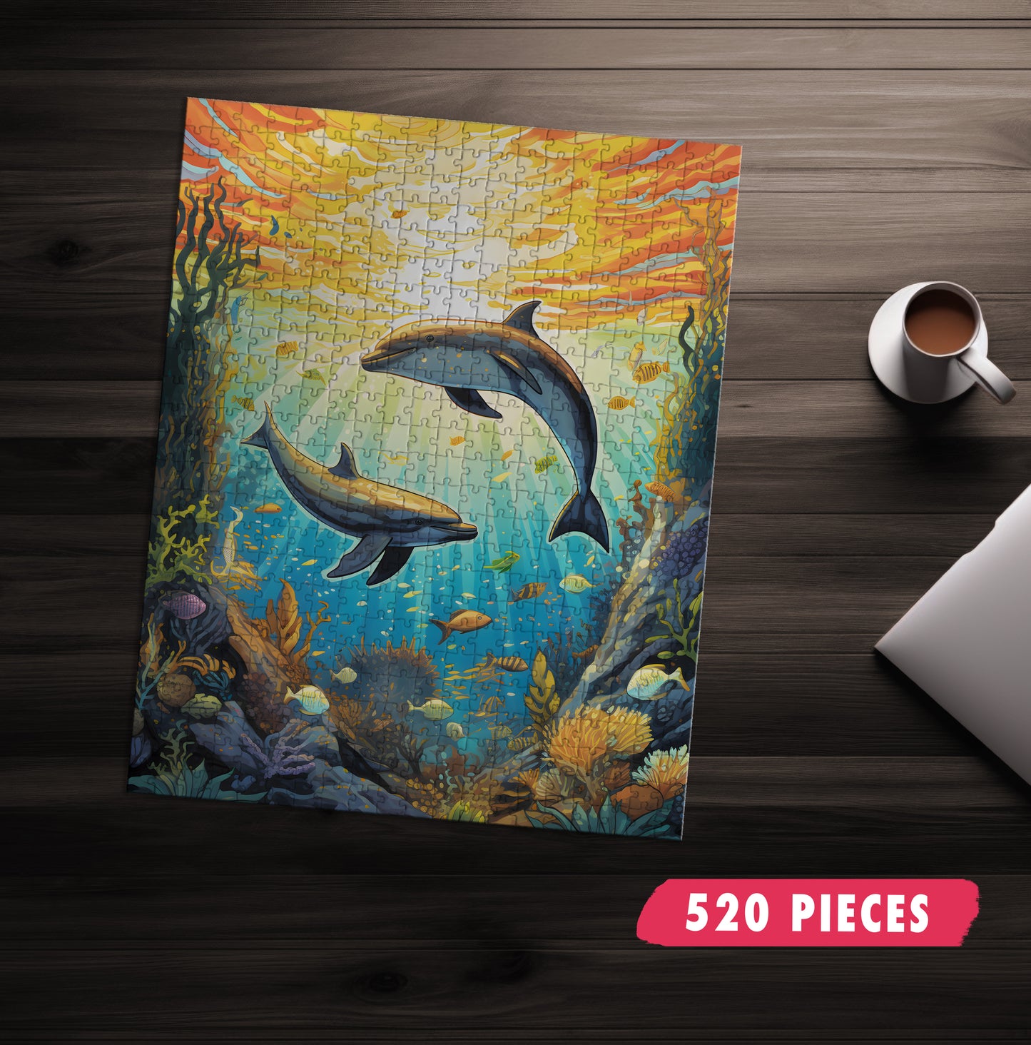 Swimming Dolphins Jigsaw Puzzle