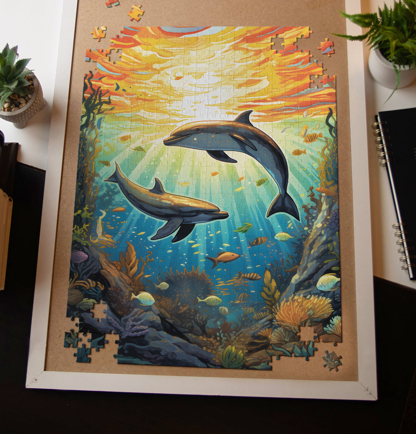 Swimming Dolphins Jigsaw Puzzle