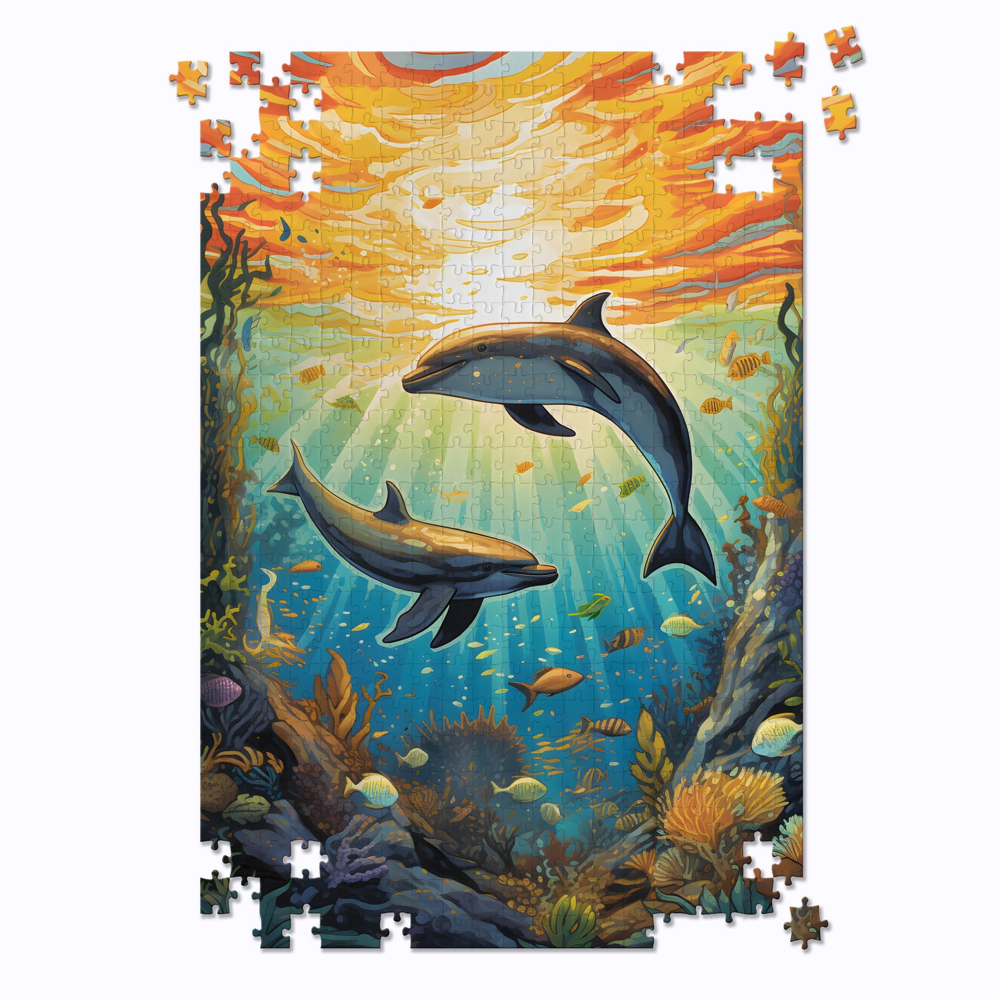 Swimming Dolphins Jigsaw Puzzle