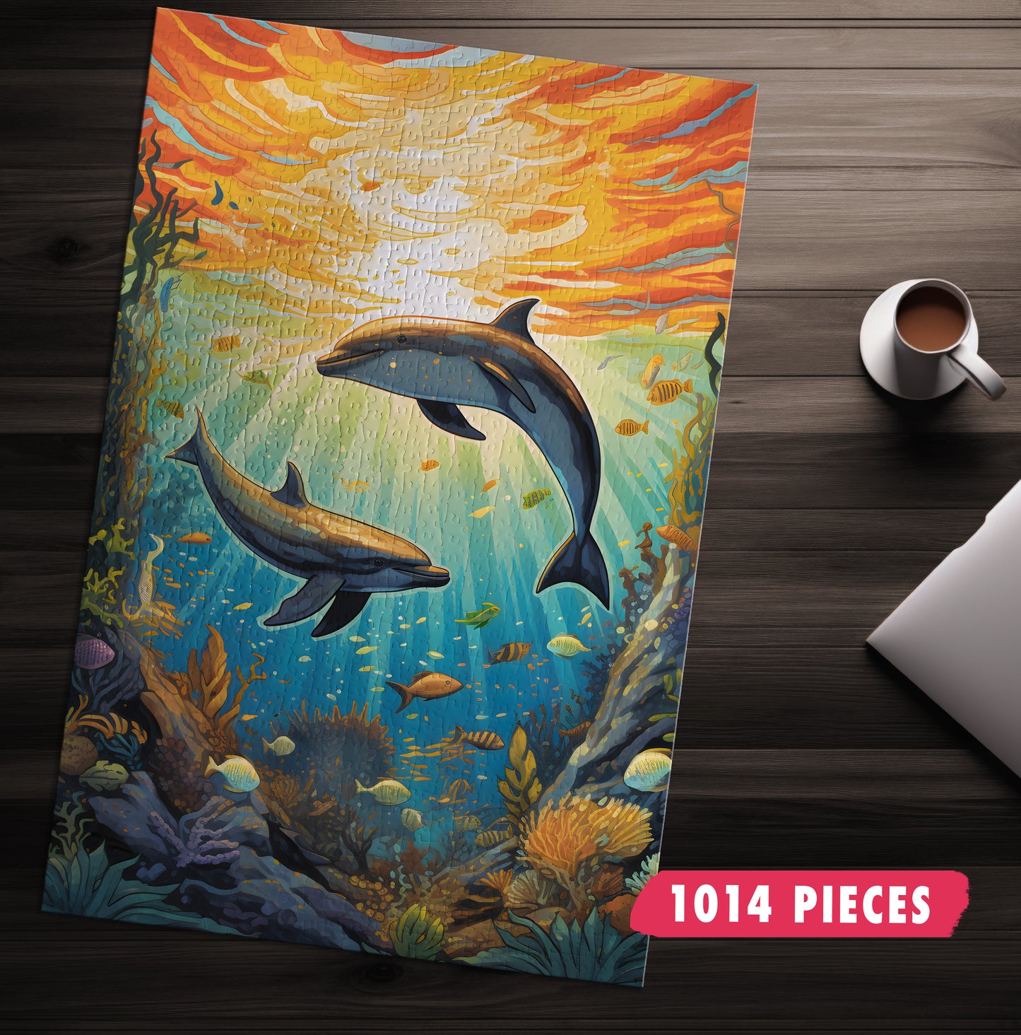 Swimming Dolphins Jigsaw Puzzle