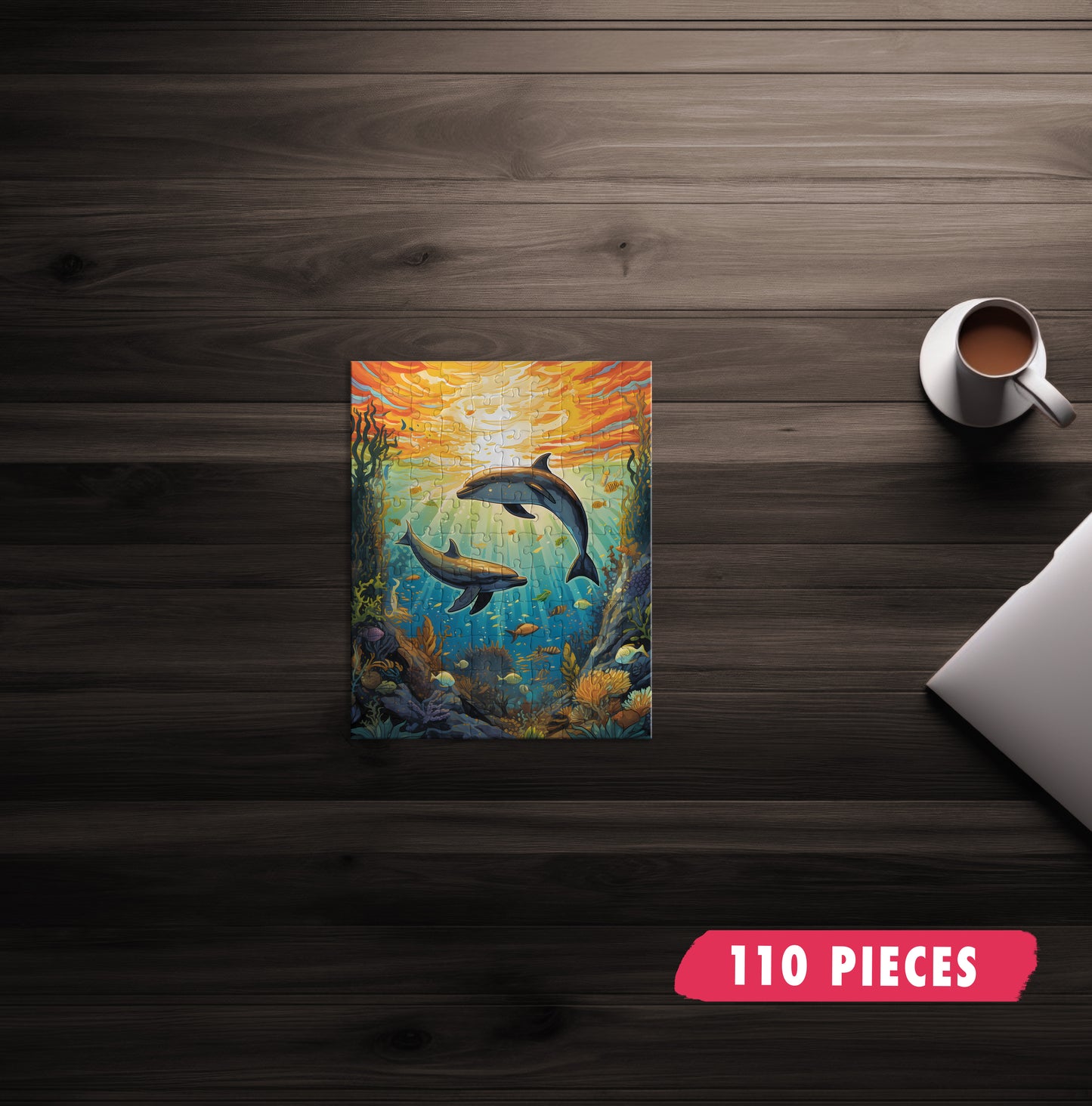 Swimming Dolphins Jigsaw Puzzle