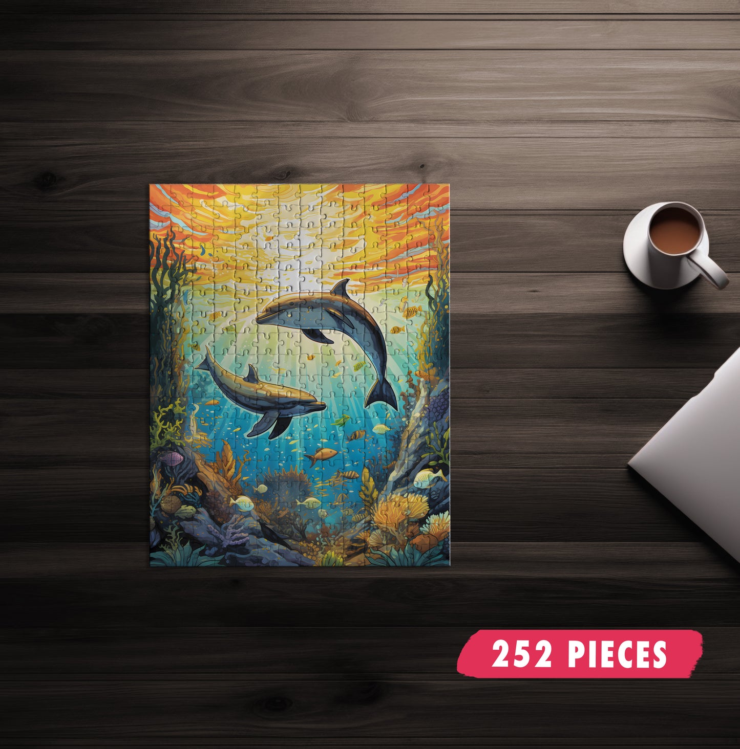 Swimming Dolphins Jigsaw Puzzle