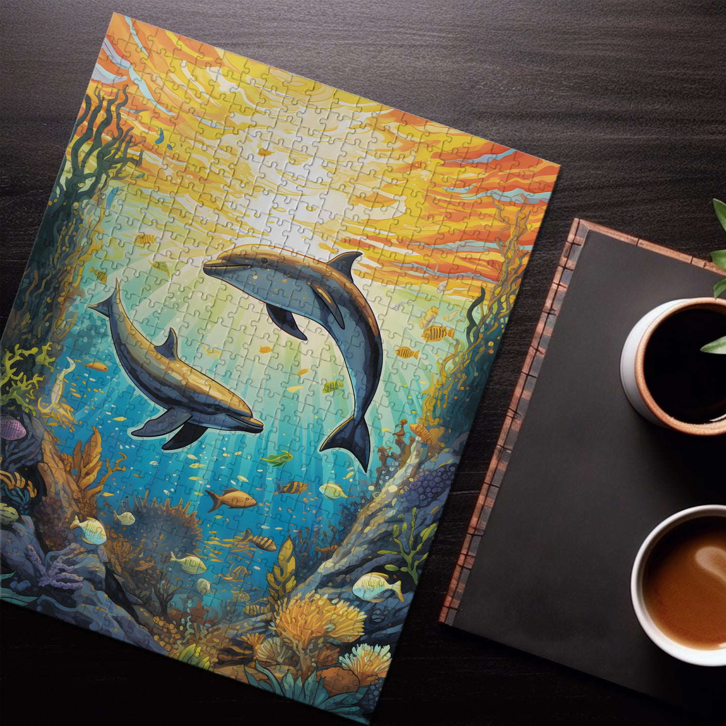 Swimming Dolphins Jigsaw Puzzle