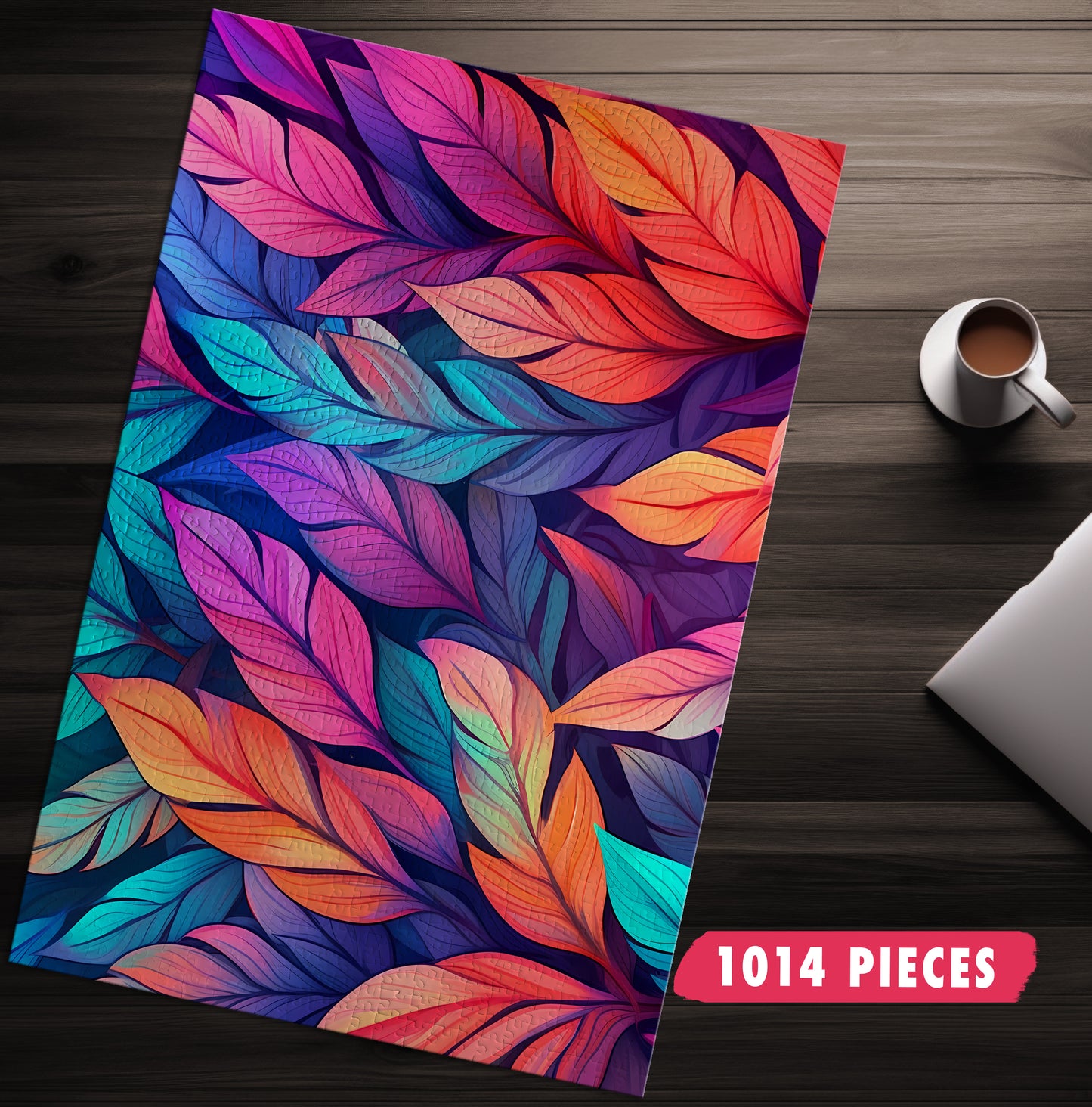 Neon Feather Jigsaw Puzzle