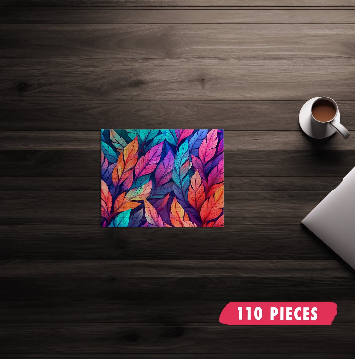 Neon Feather Jigsaw Puzzle