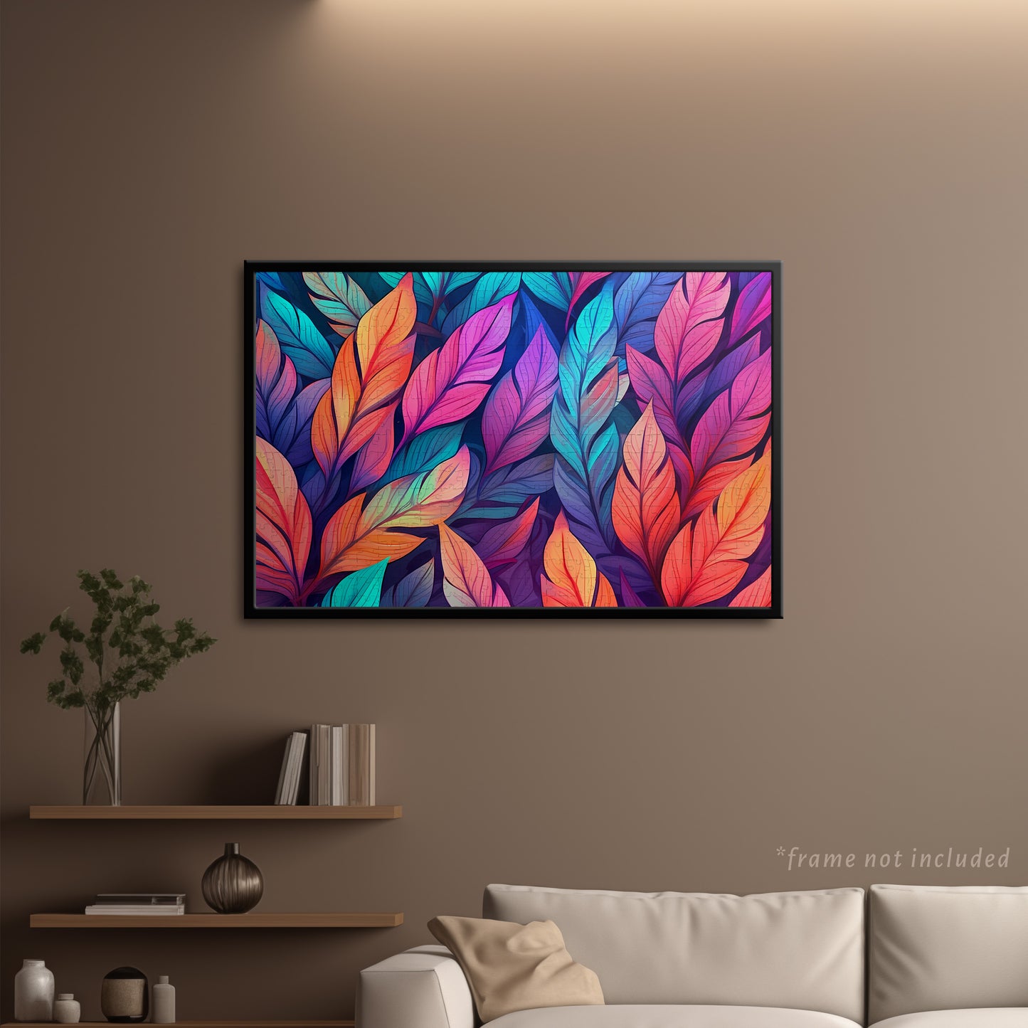 Neon Feather Jigsaw Puzzle