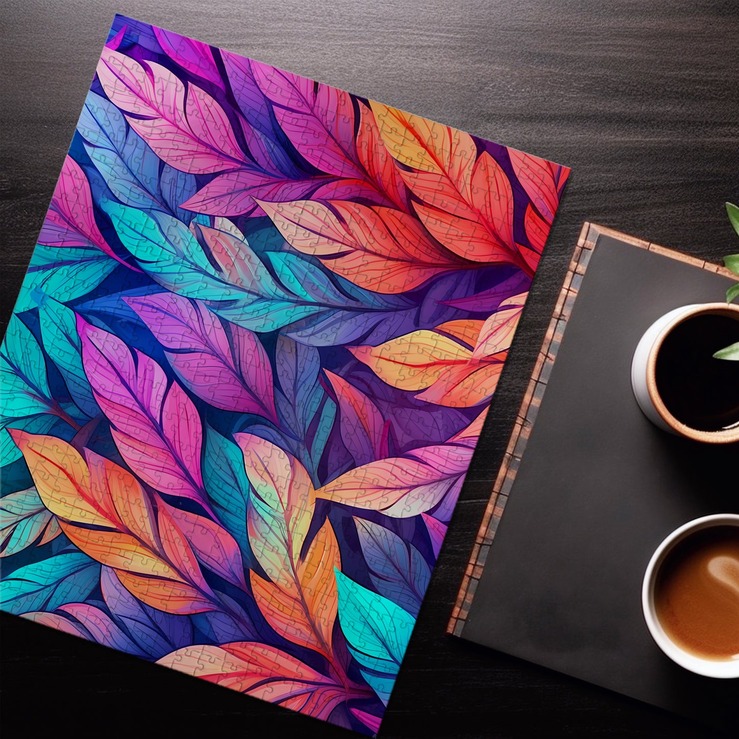 Neon Feather Jigsaw Puzzle