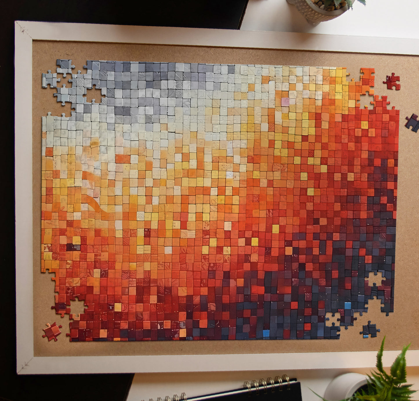 Fire Mosaic Jigsaw Puzzle