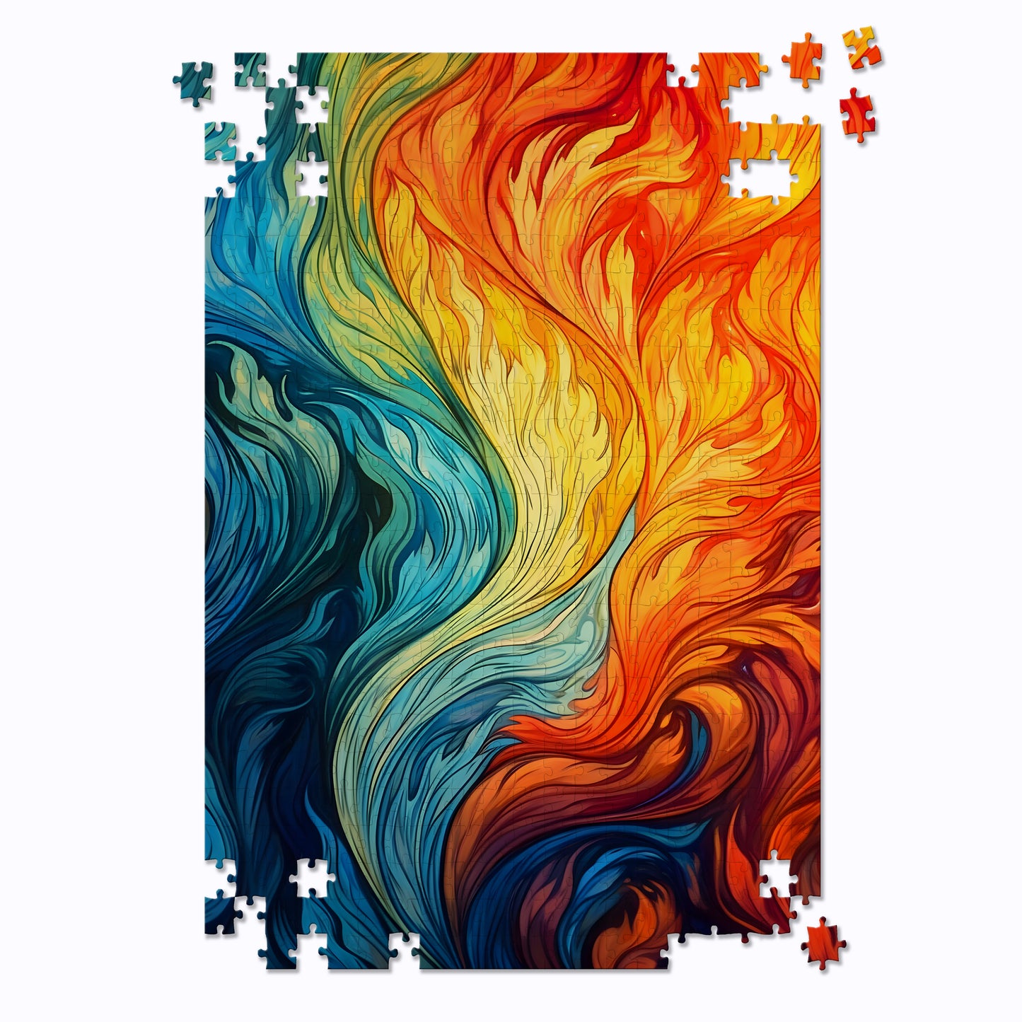 Abstract Fire & Water Jigsaw Puzzle