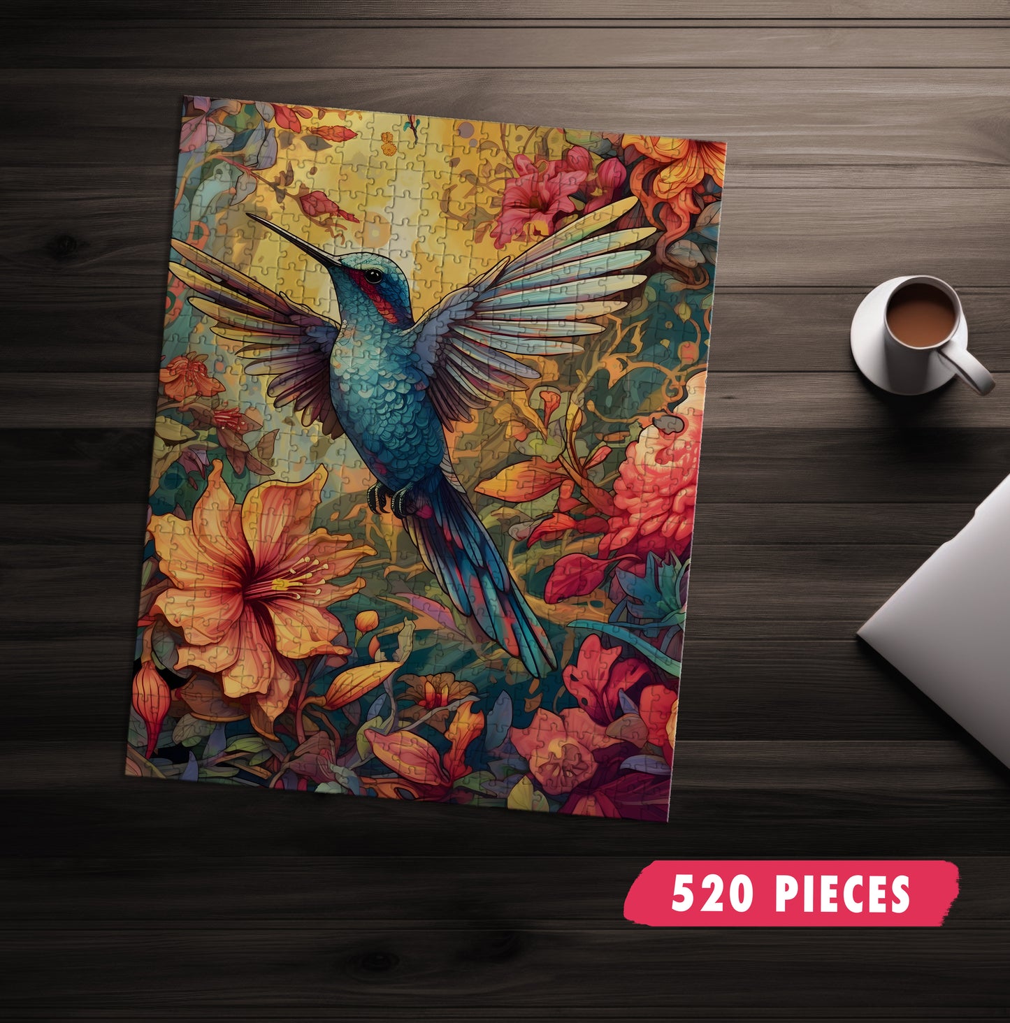 Floral Hummingbird Jigsaw Puzzle