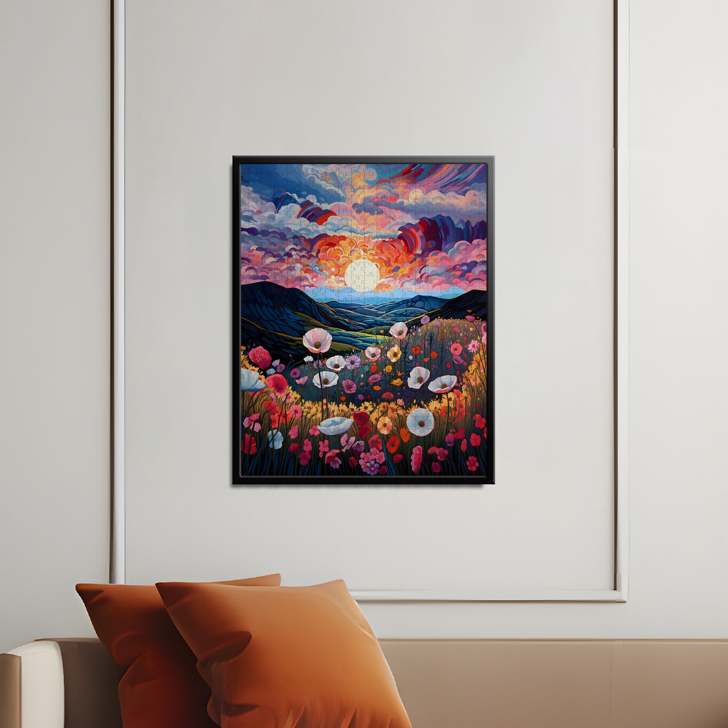 Beautiful Floral Sunset Jigsaw Puzzle