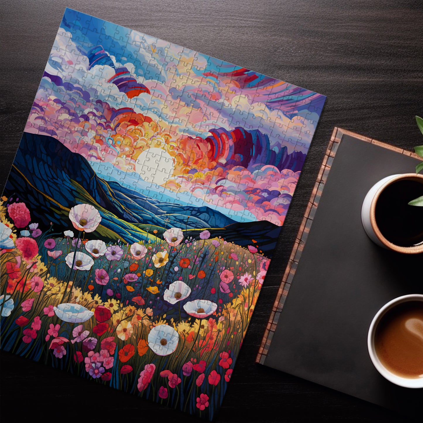 Beautiful Floral Sunset Jigsaw Puzzle