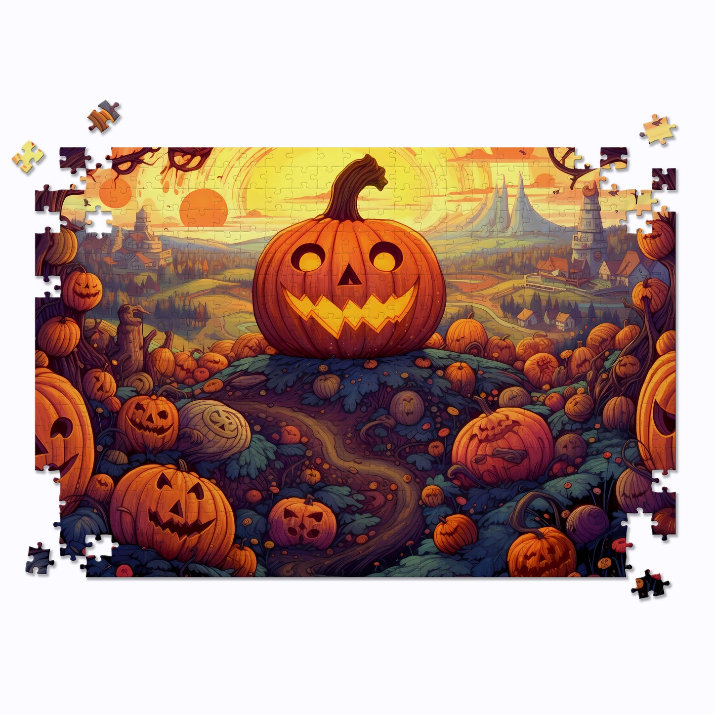 Happy Pumpkin Patch Jigsaw Puzzle