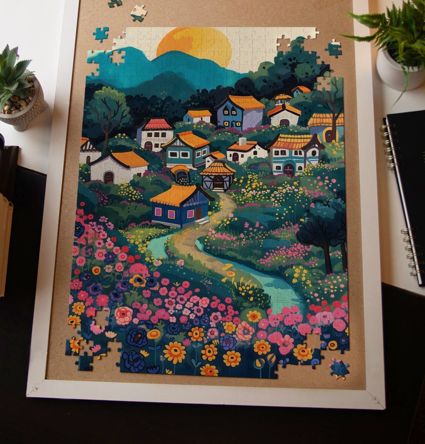 River Village Jigsaw Puzzle