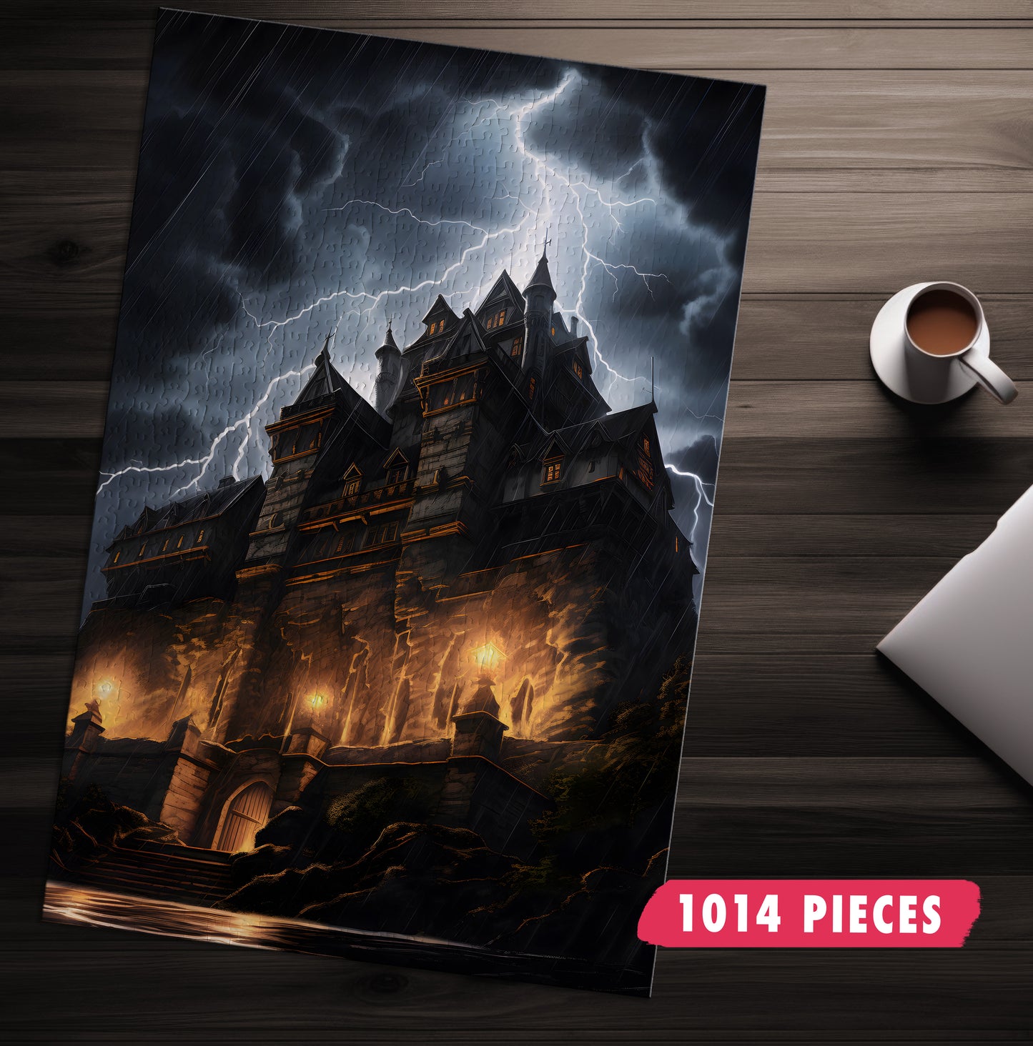Castle During Thunderstorm Jigsaw Puzzle