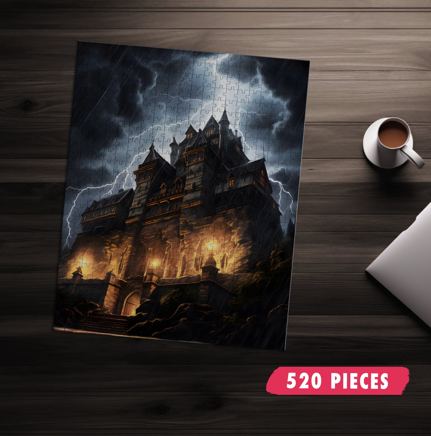 Castle During Thunderstorm Jigsaw Puzzle